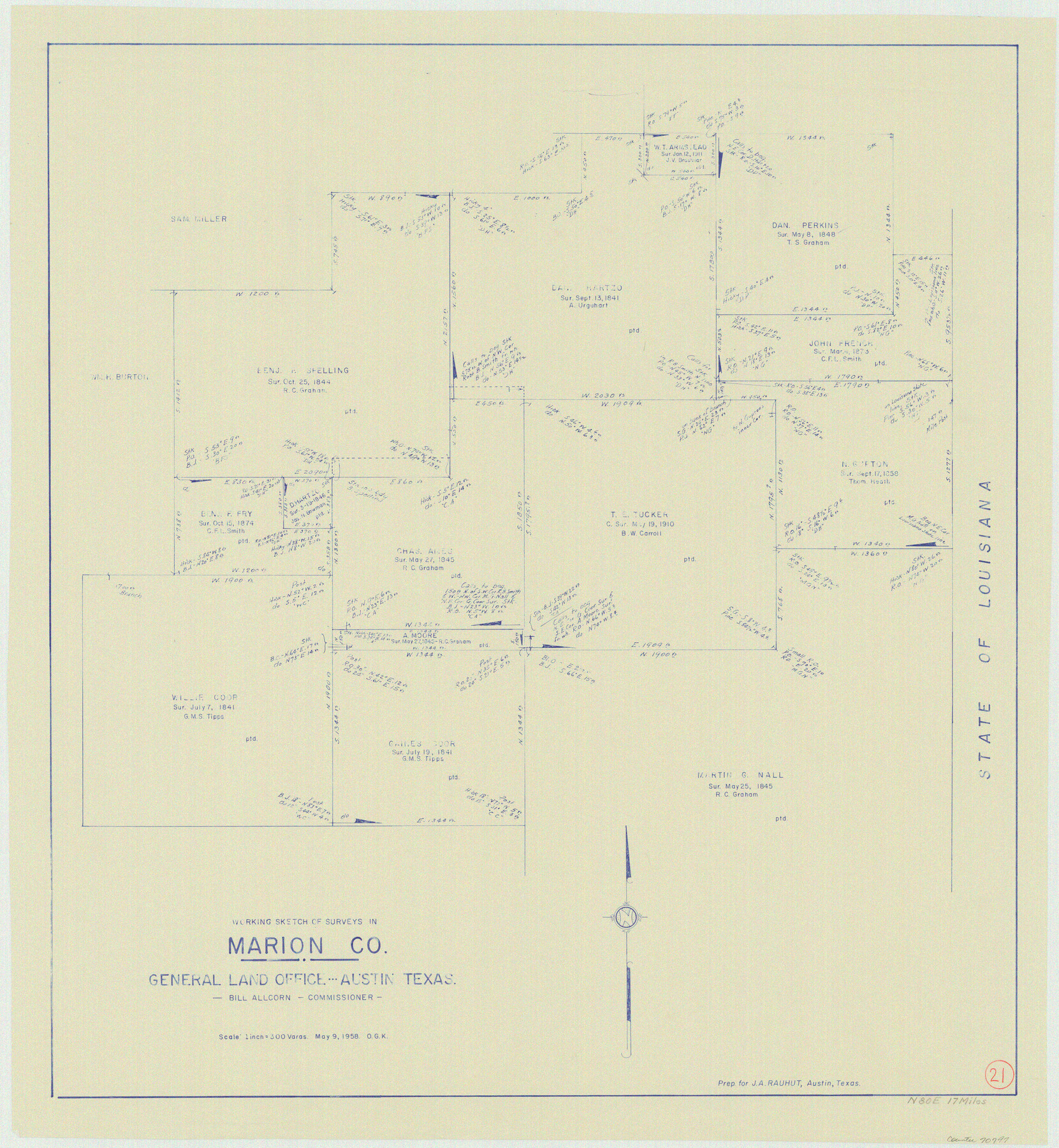 70797, Marion County Working Sketch 21, General Map Collection