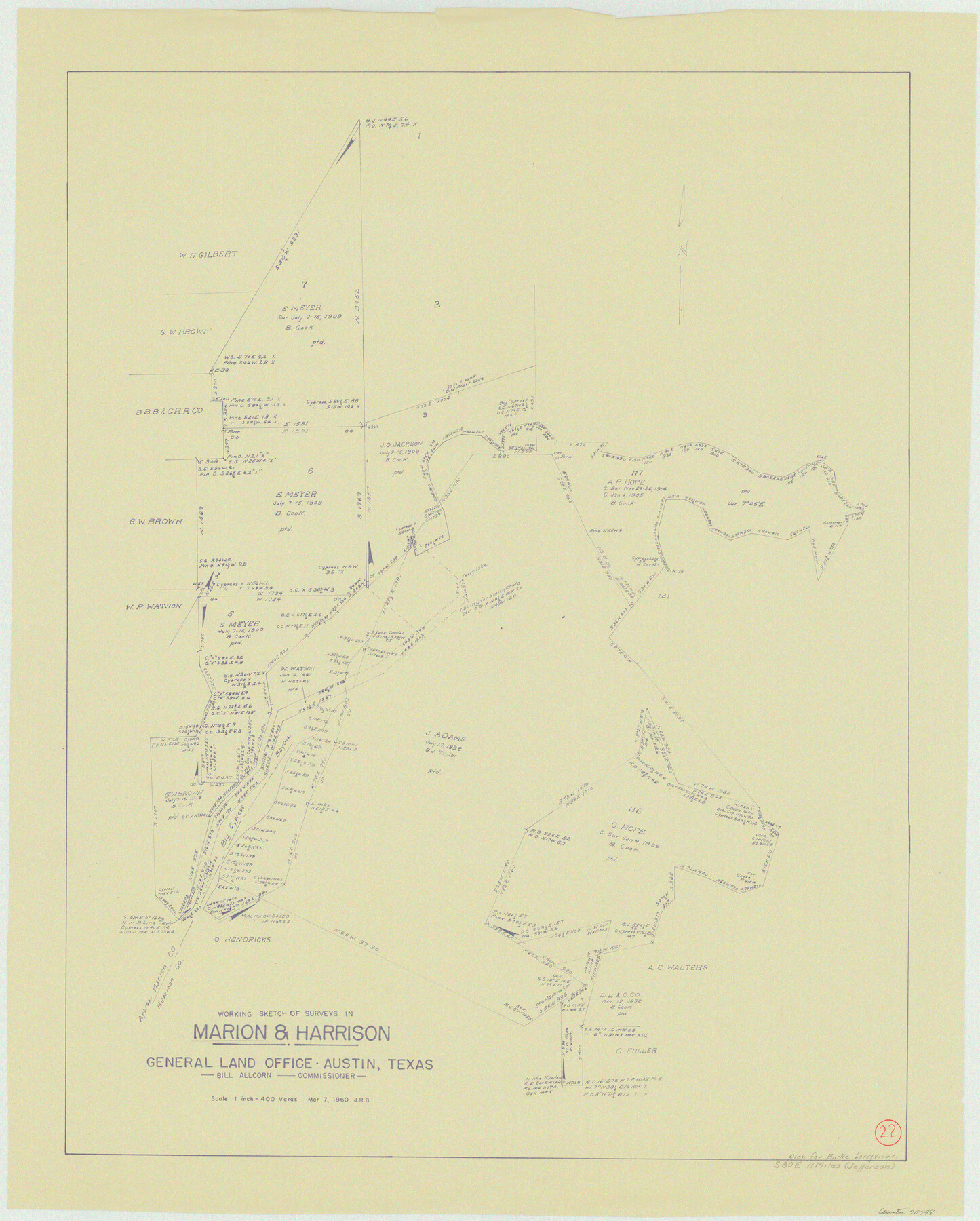 70798, Marion County Working Sketch 22, General Map Collection