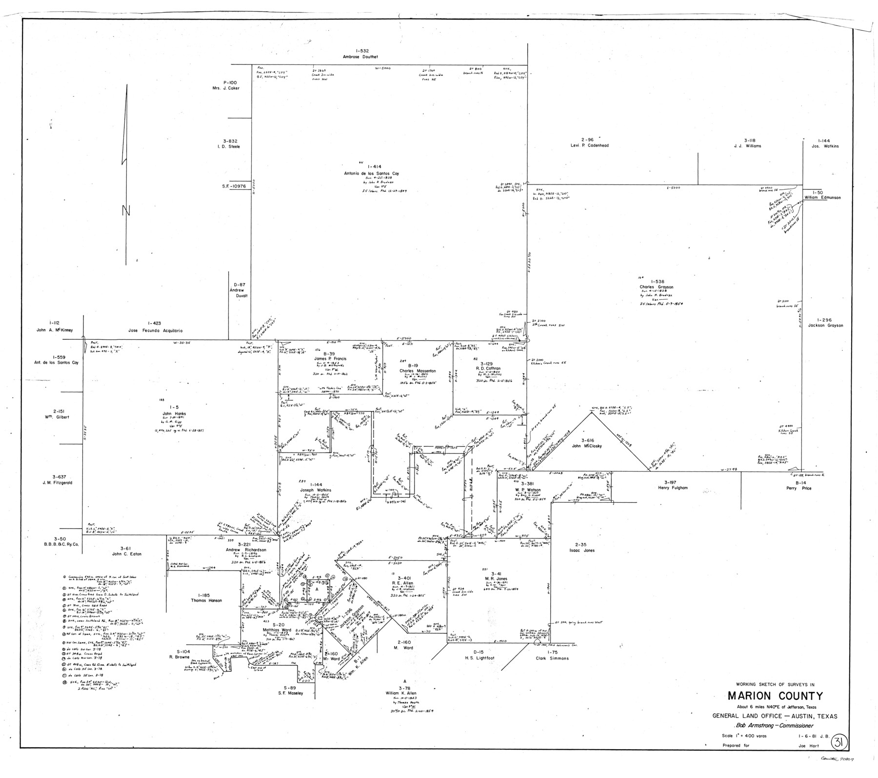 70807, Marion County Working Sketch 31, General Map Collection