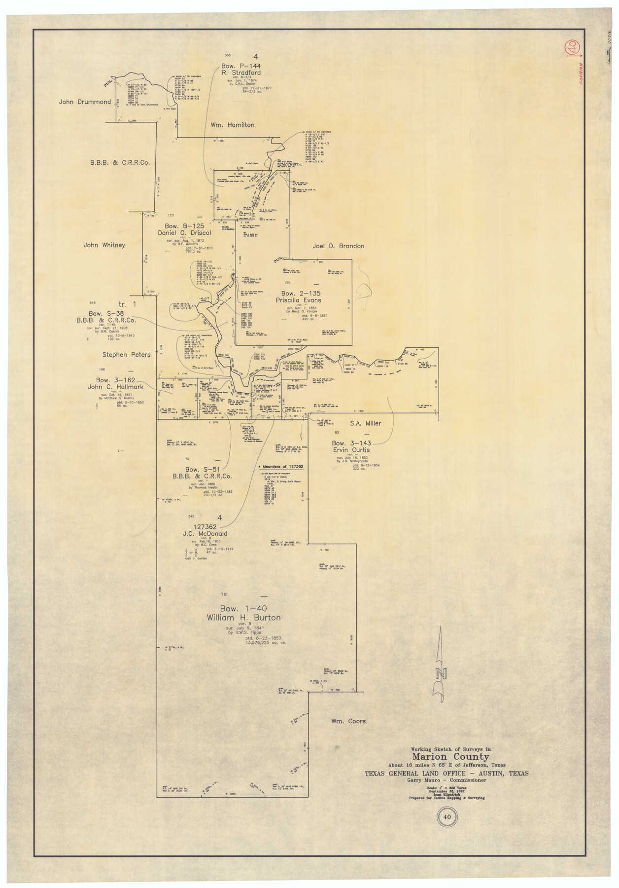 70816, Marion County Working Sketch 40, General Map Collection