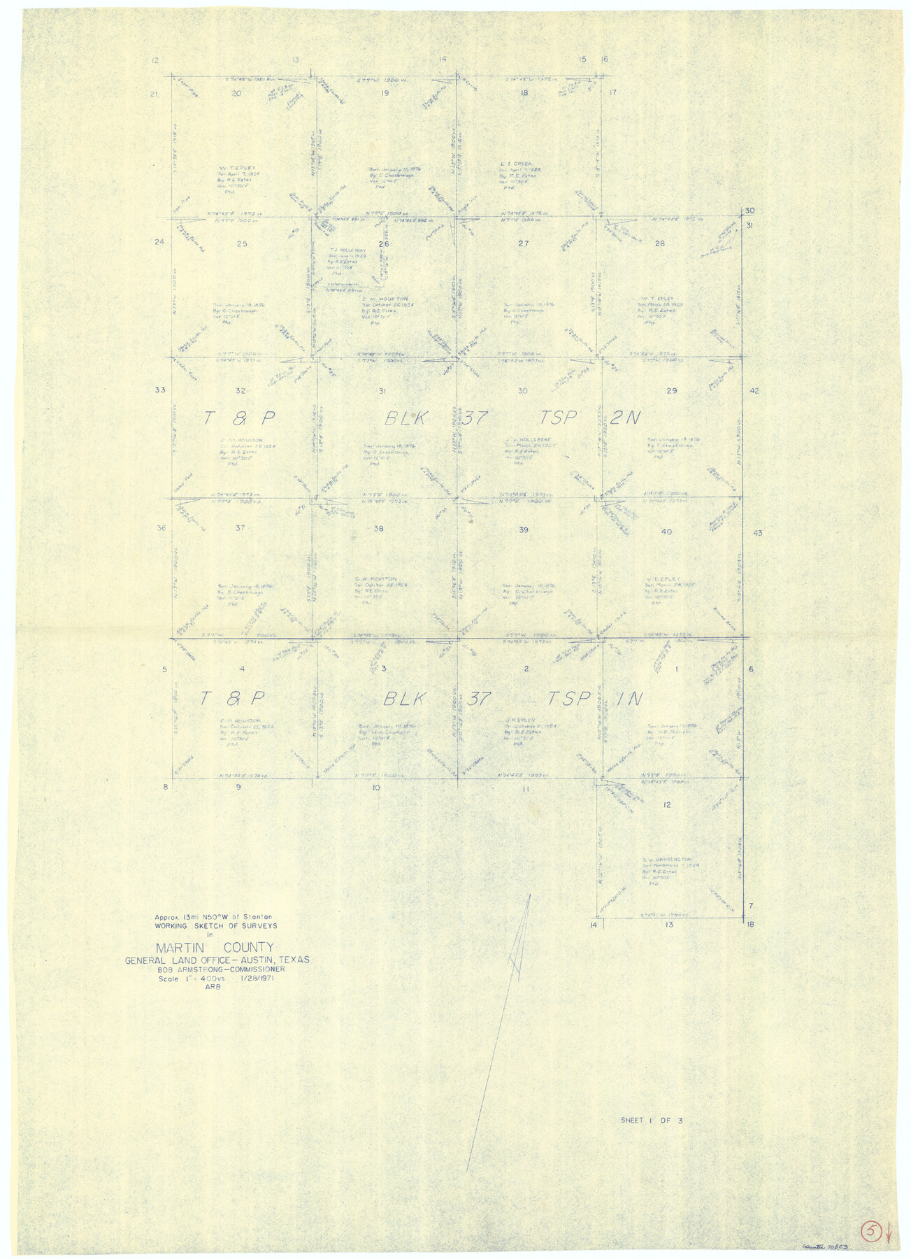70823, Martin County Working Sketch 5, General Map Collection