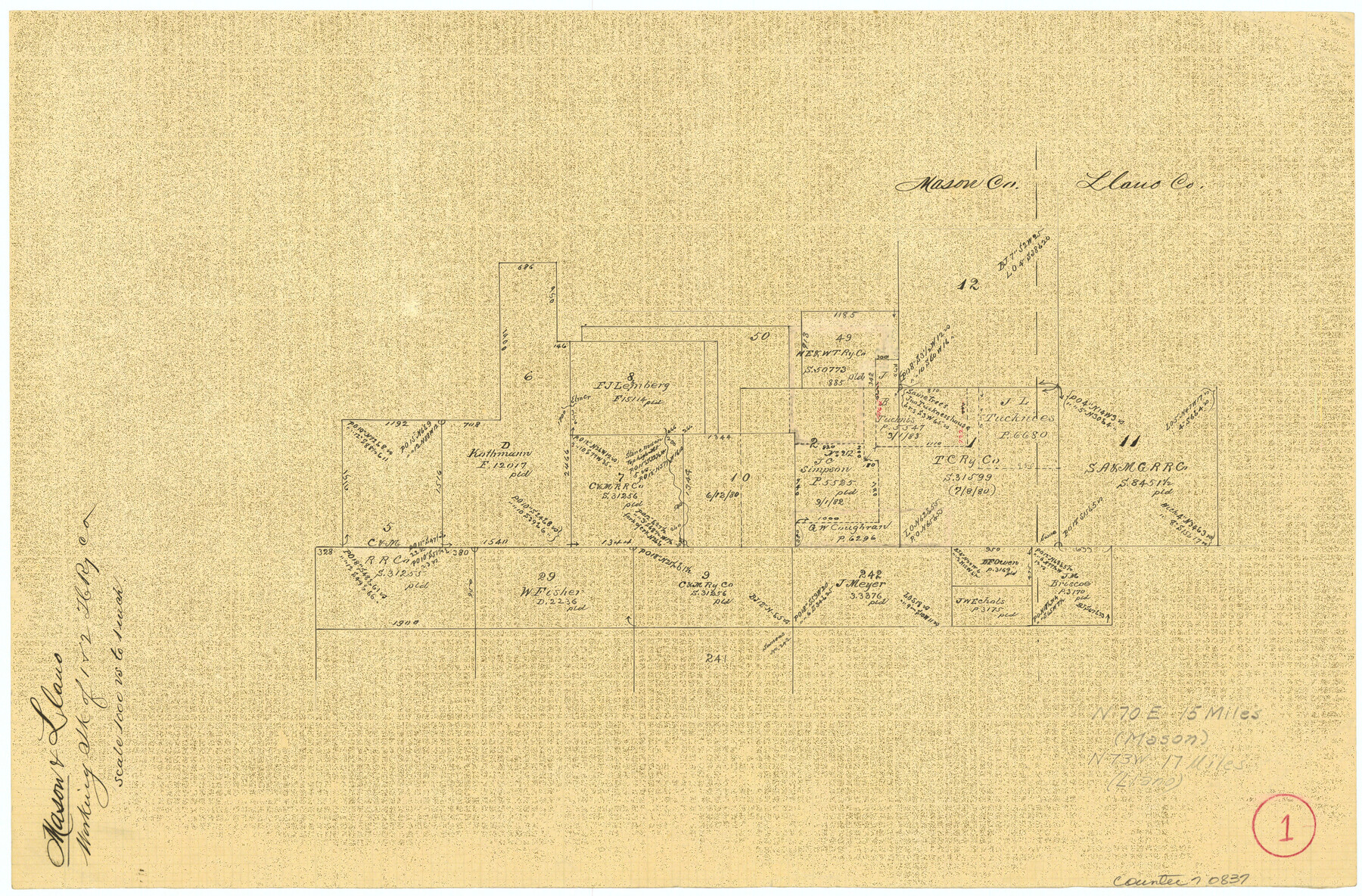 70837, Mason County Working Sketch 1, General Map Collection