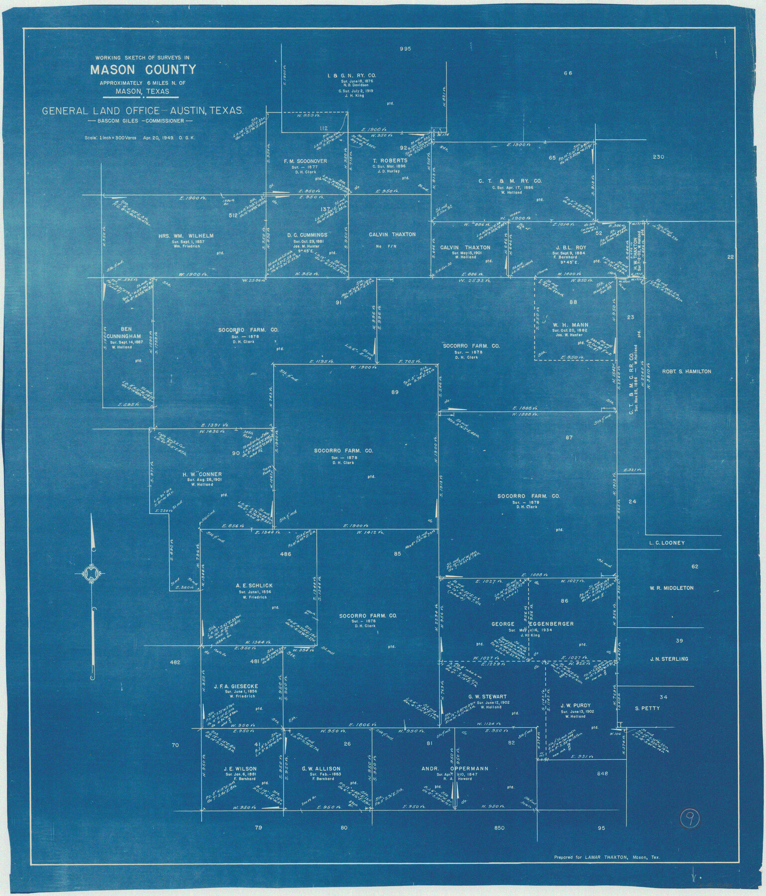 70845, Mason County Working Sketch 9, General Map Collection