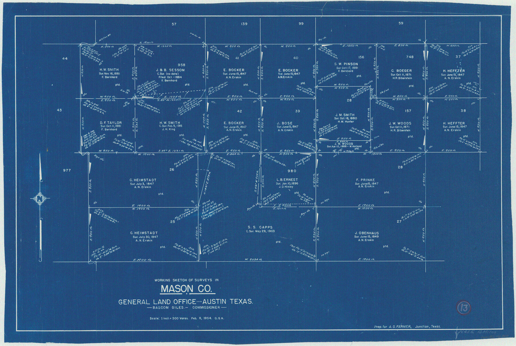 70849, Mason County Working Sketch 13, General Map Collection