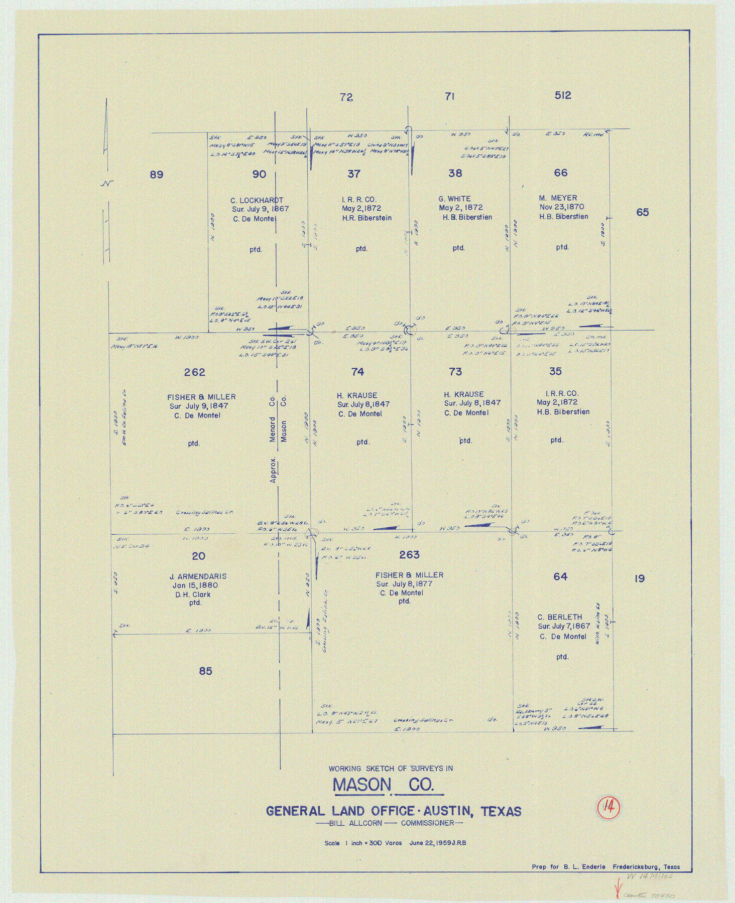 70850, Mason County Working Sketch 14, General Map Collection