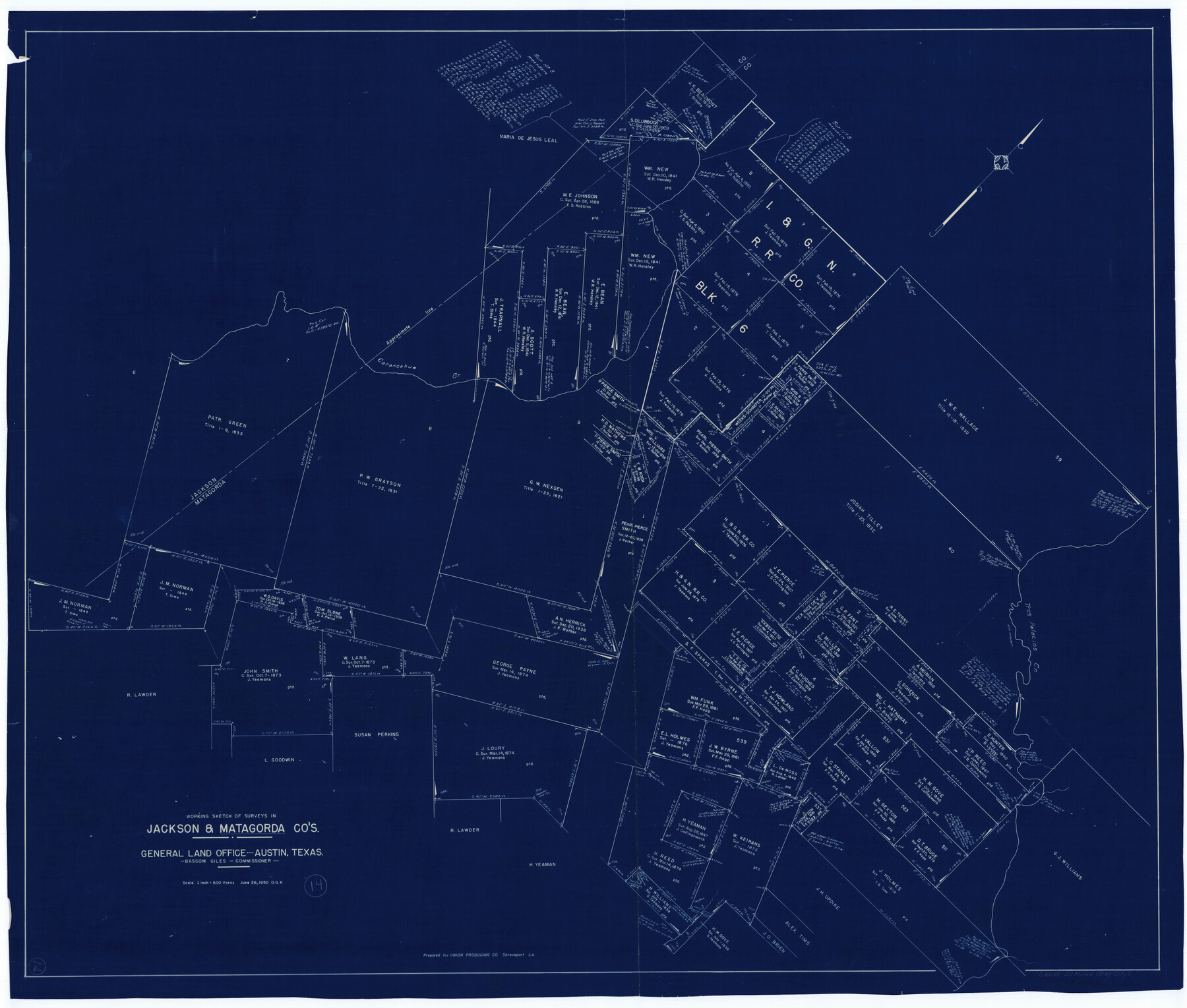 70872, Matagorda County Working Sketch 14, General Map Collection