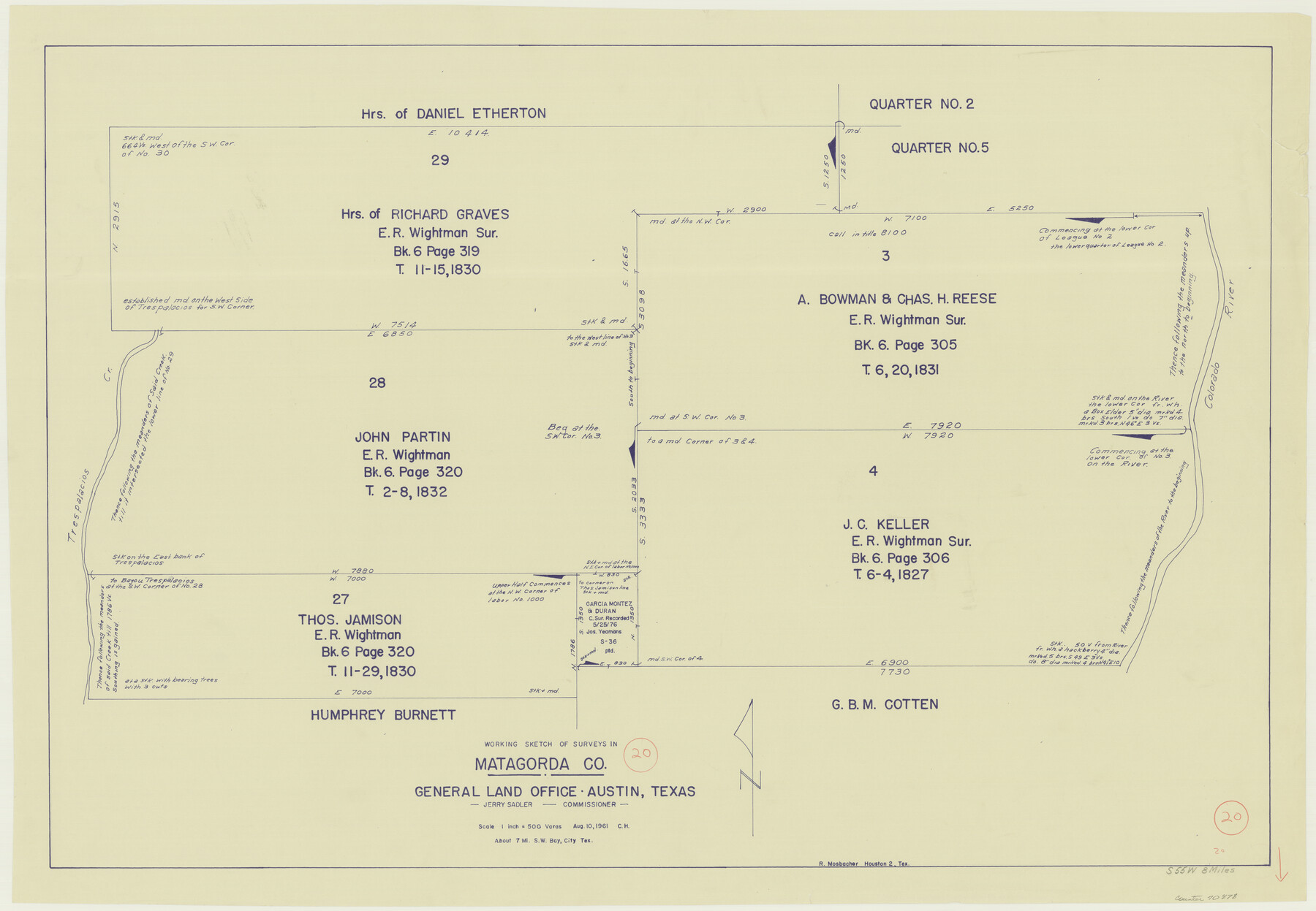 70878, Matagorda County Working Sketch 20, General Map Collection