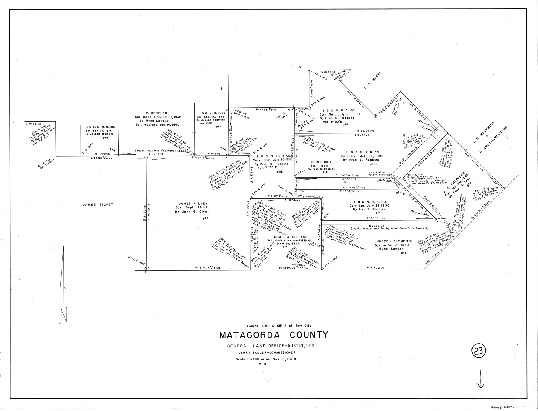 70881, Matagorda County Working Sketch 23, General Map Collection