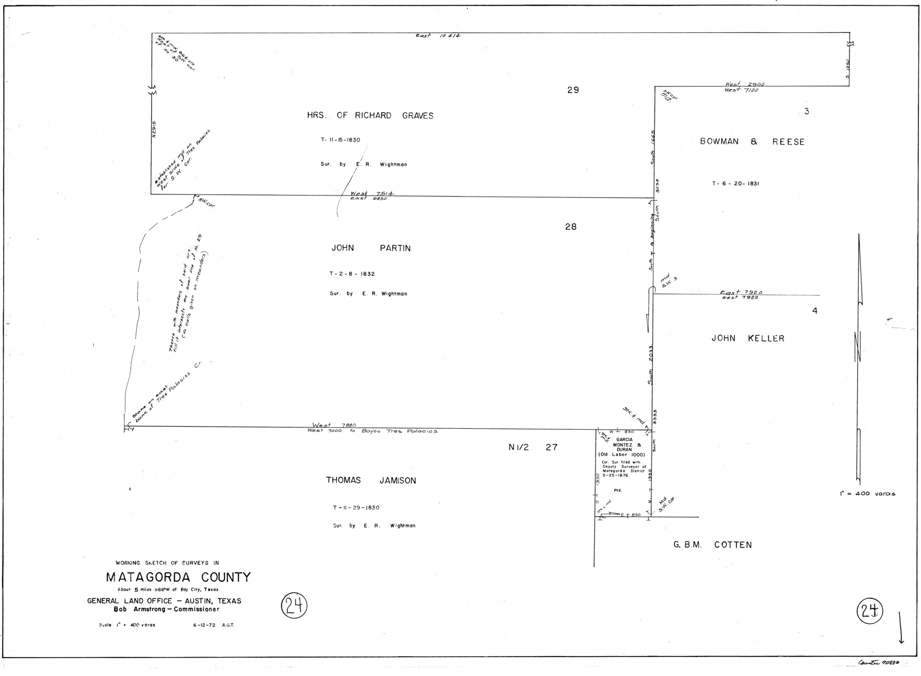 70882, Matagorda County Working Sketch 24, General Map Collection