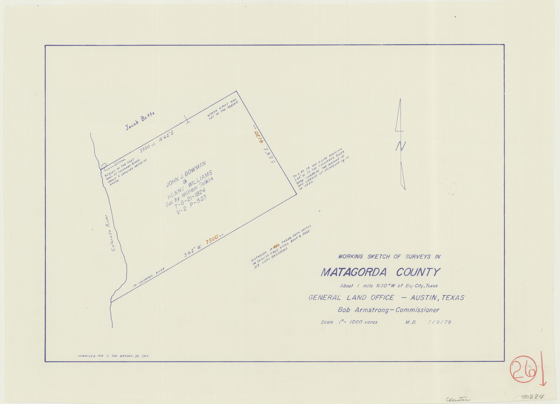 70884, Matagorda County Working Sketch 26, General Map Collection