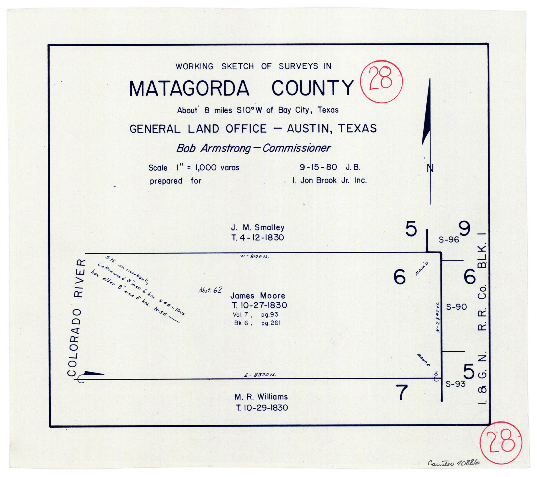 70886, Matagorda County Working Sketch 28, General Map Collection
