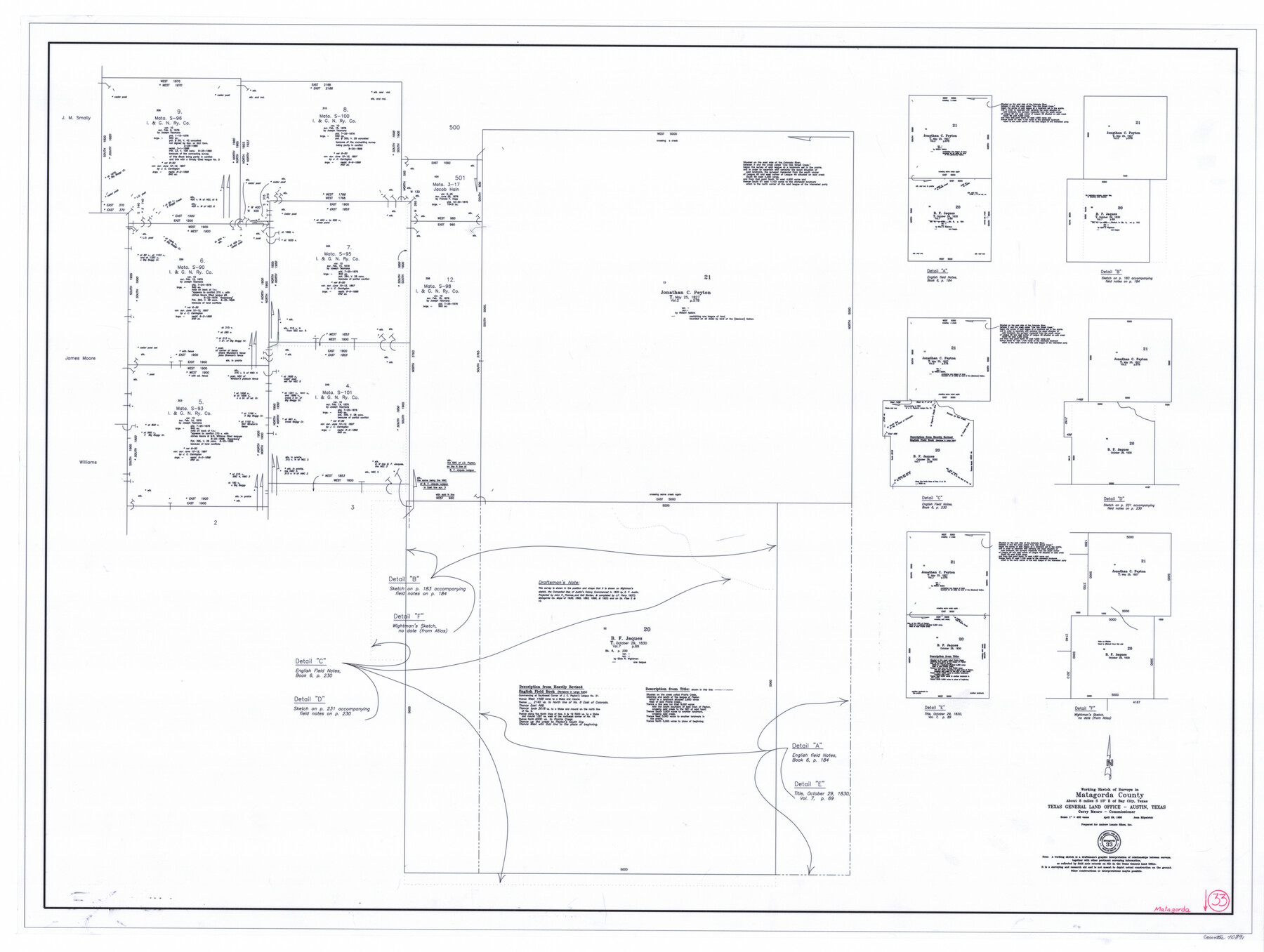 70891, Matagorda County Working Sketch 33, General Map Collection