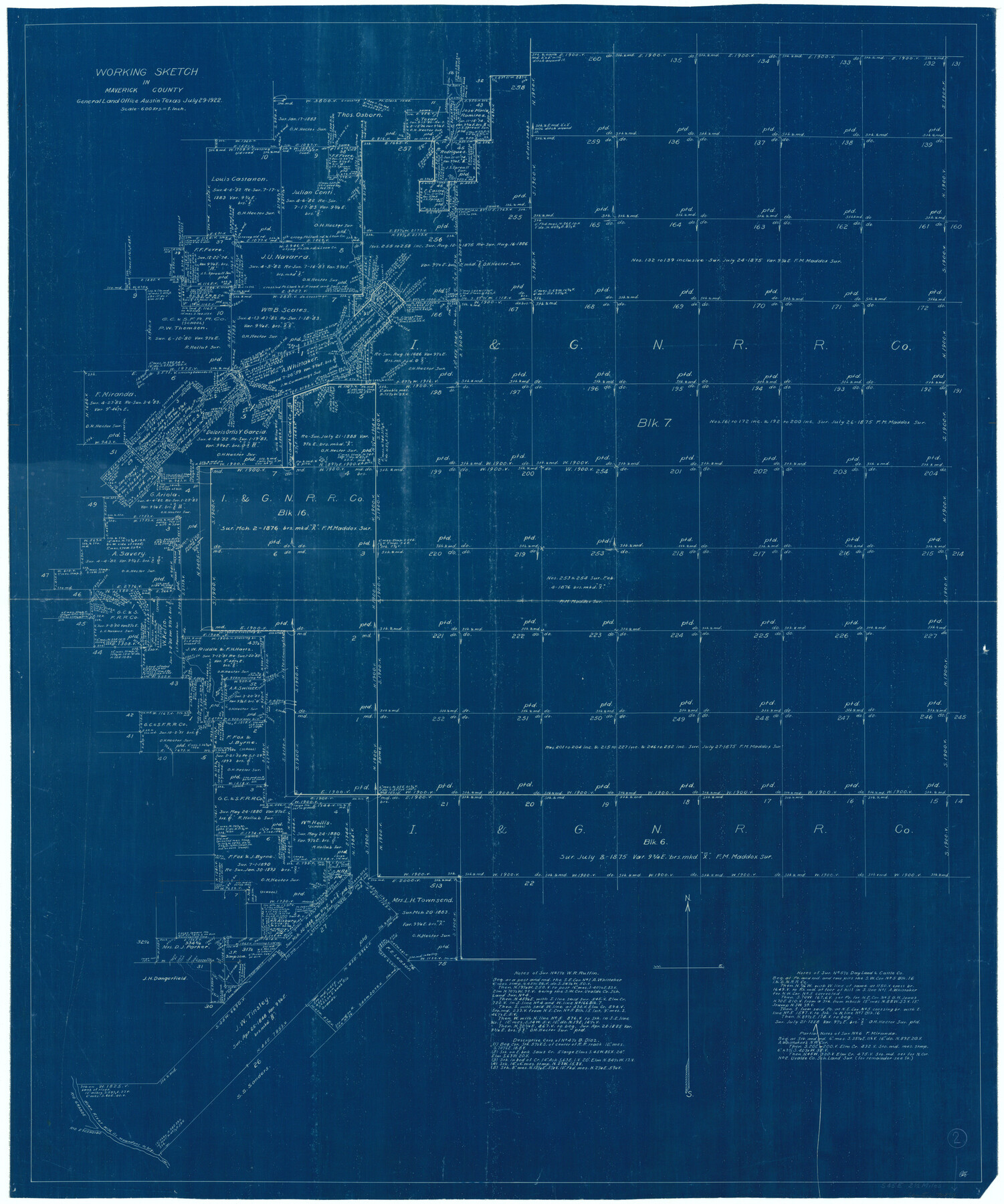 70894, Maverick County Working Sketch 2, General Map Collection