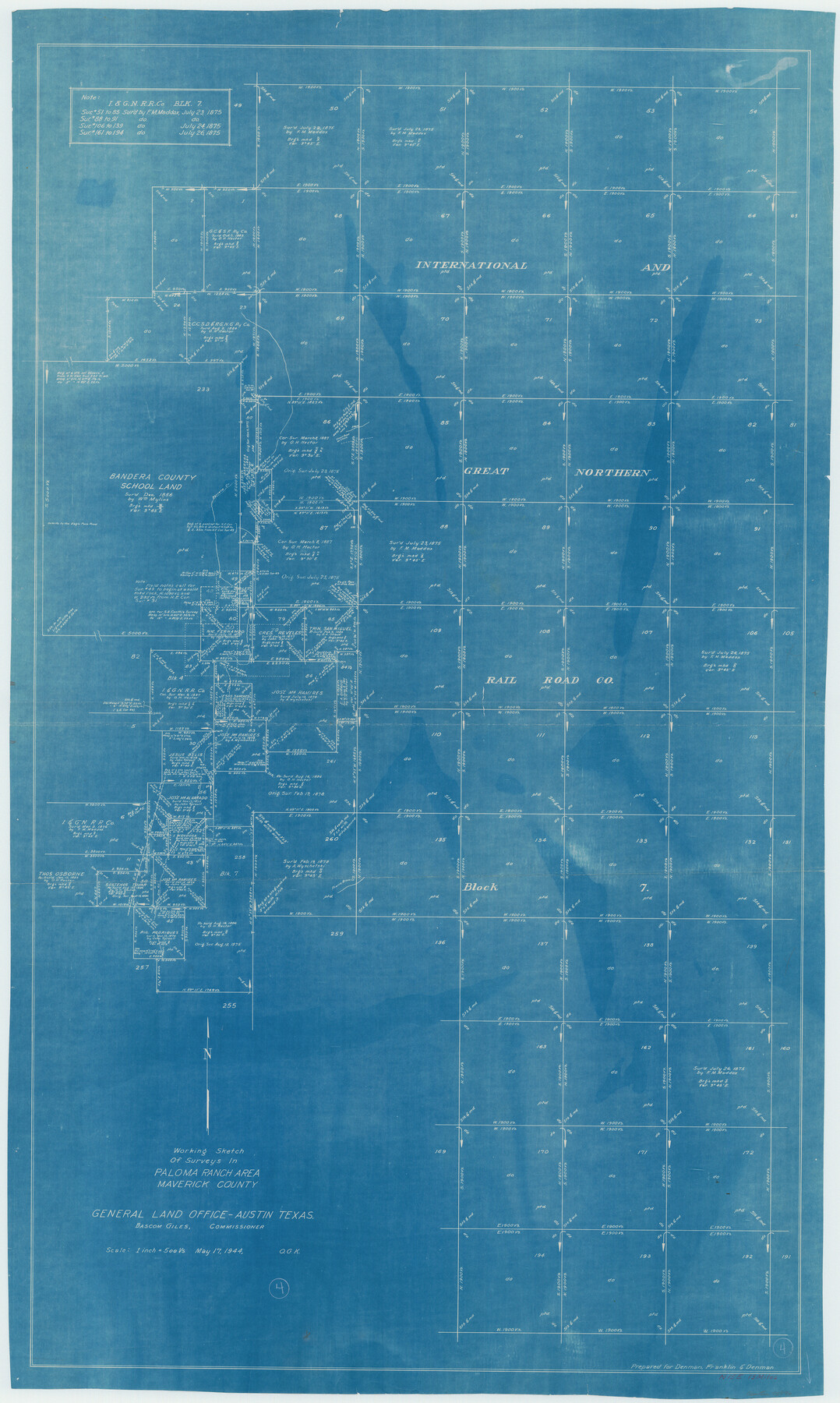 70896, Maverick County Working Sketch 4, General Map Collection