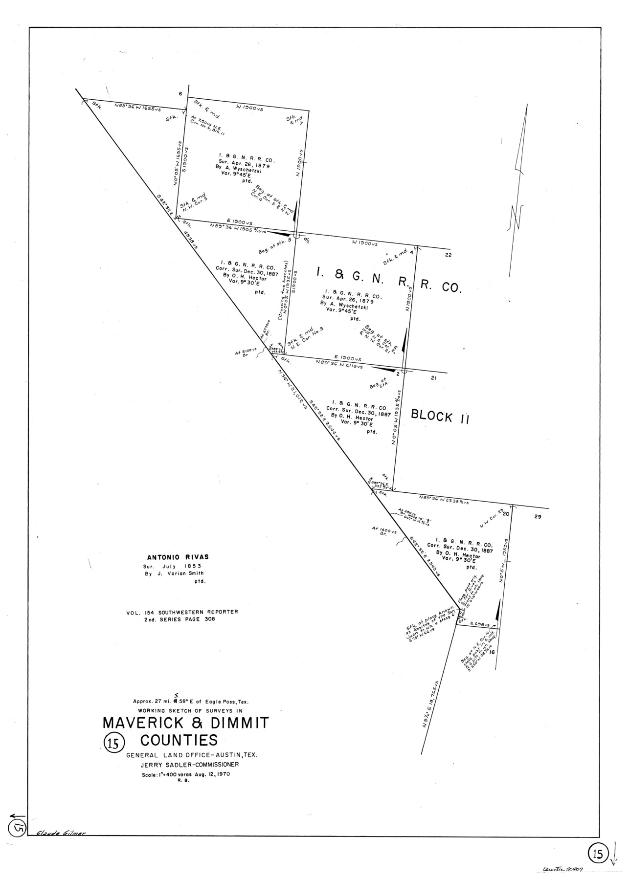 70907, Maverick County Working Sketch 15, General Map Collection