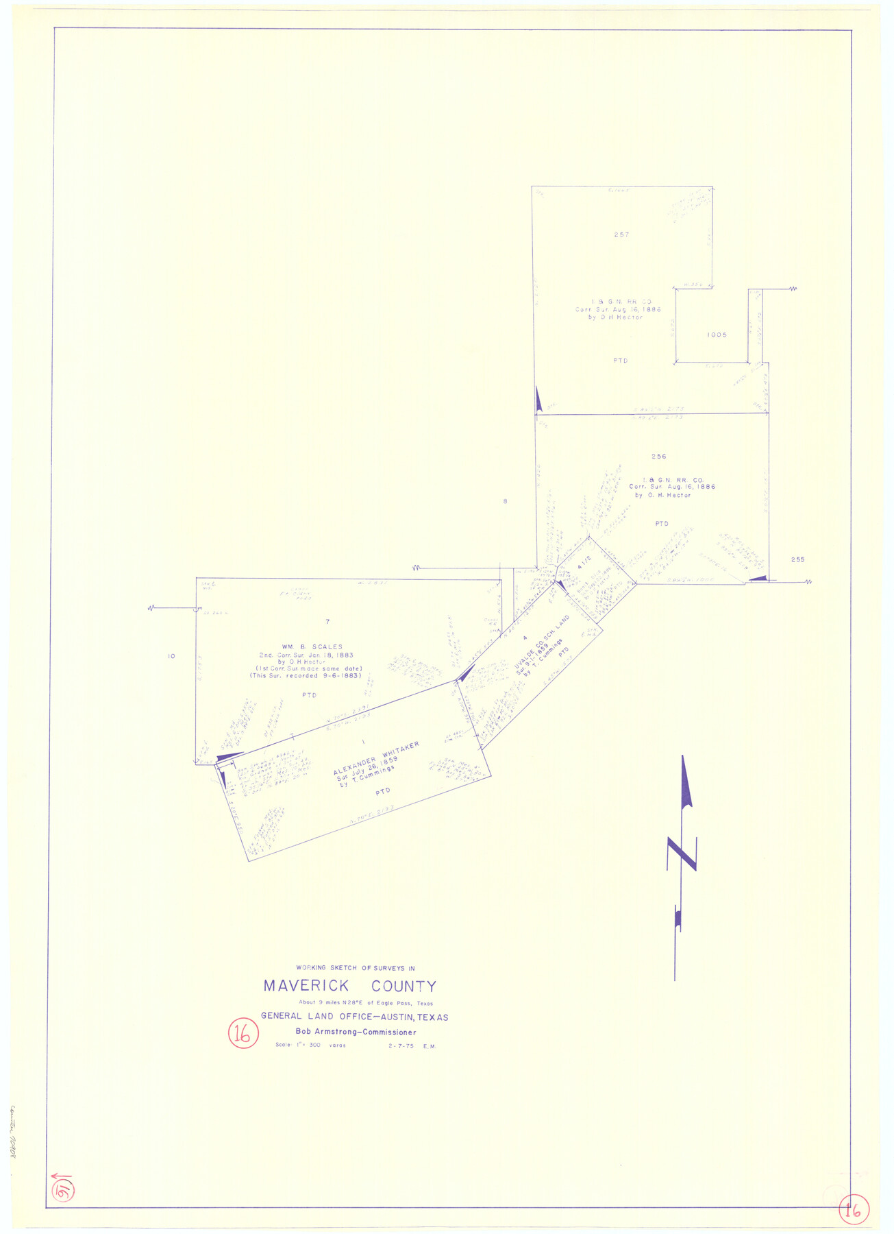 70908, Maverick County Working Sketch 16, General Map Collection