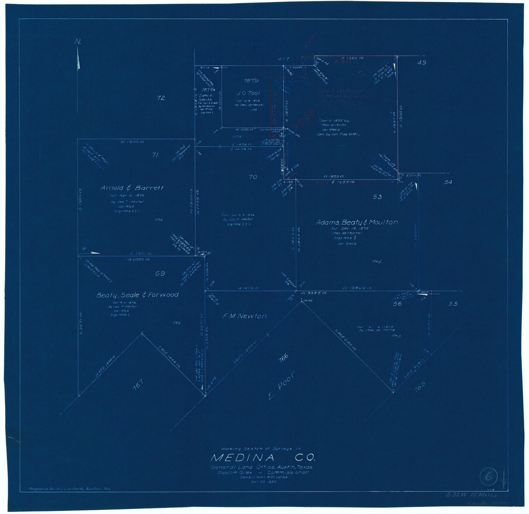 70921, Medina County Working Sketch 6, General Map Collection