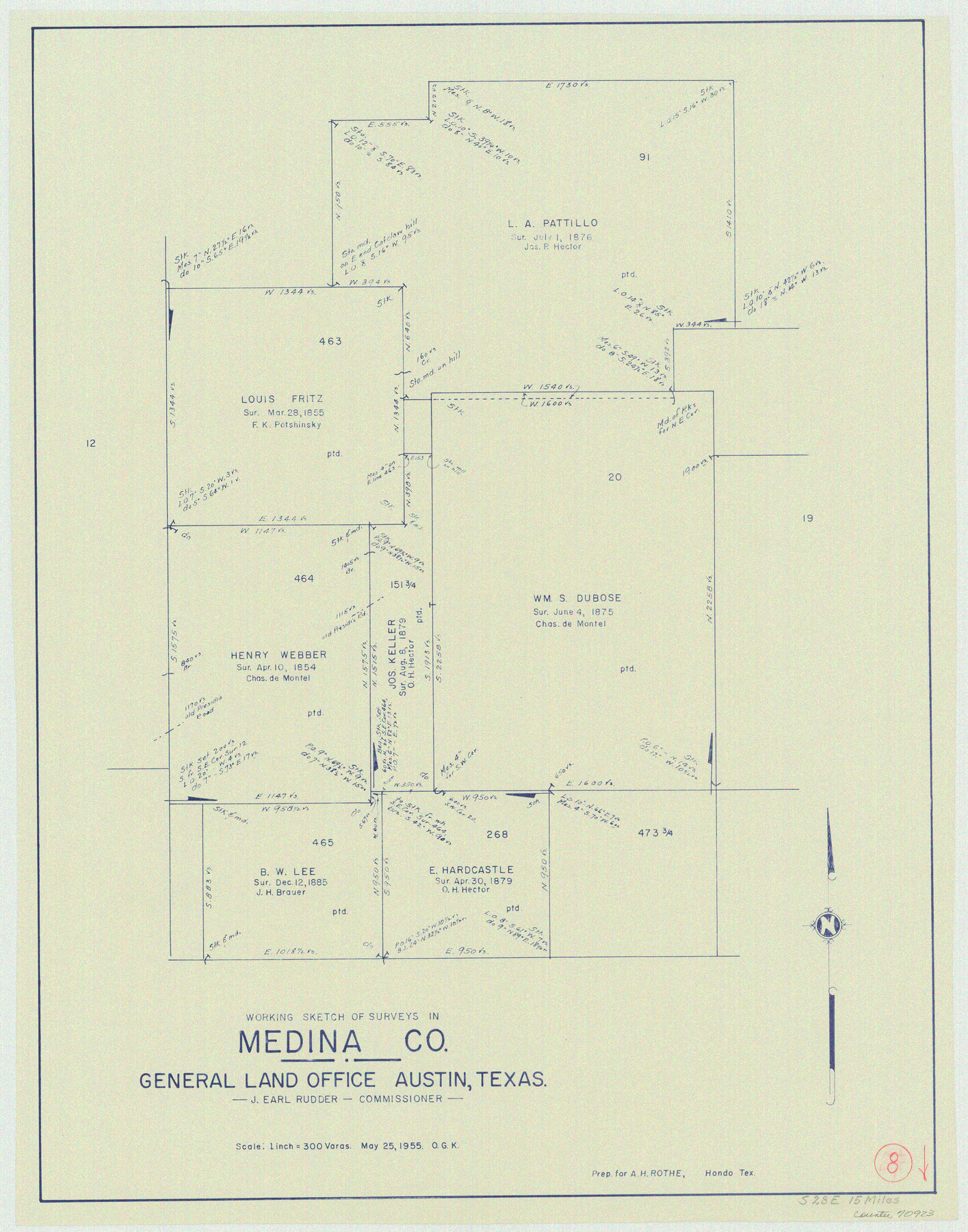 70923, Medina County Working Sketch 8, General Map Collection