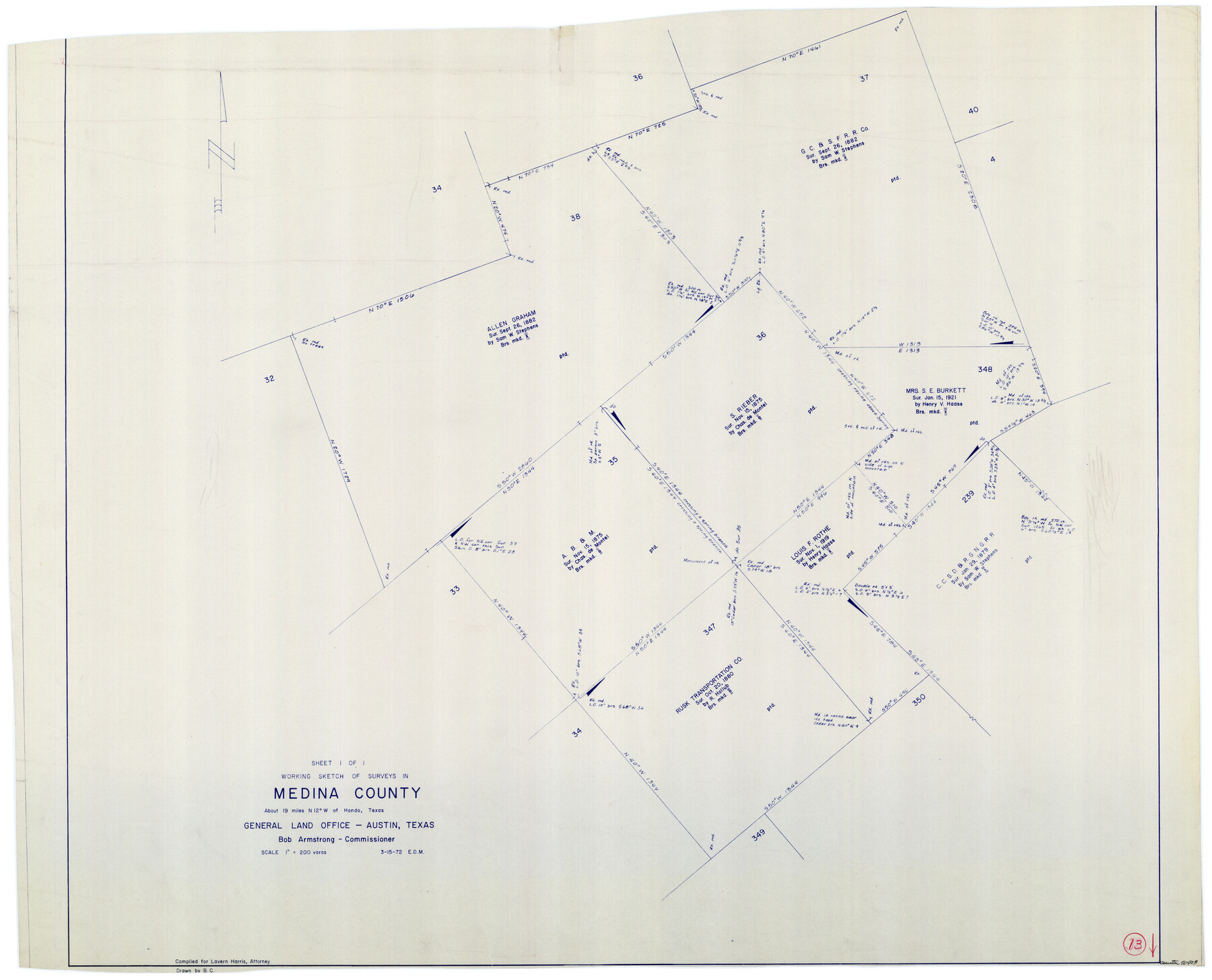 70928, Medina County Working Sketch 13, General Map Collection
