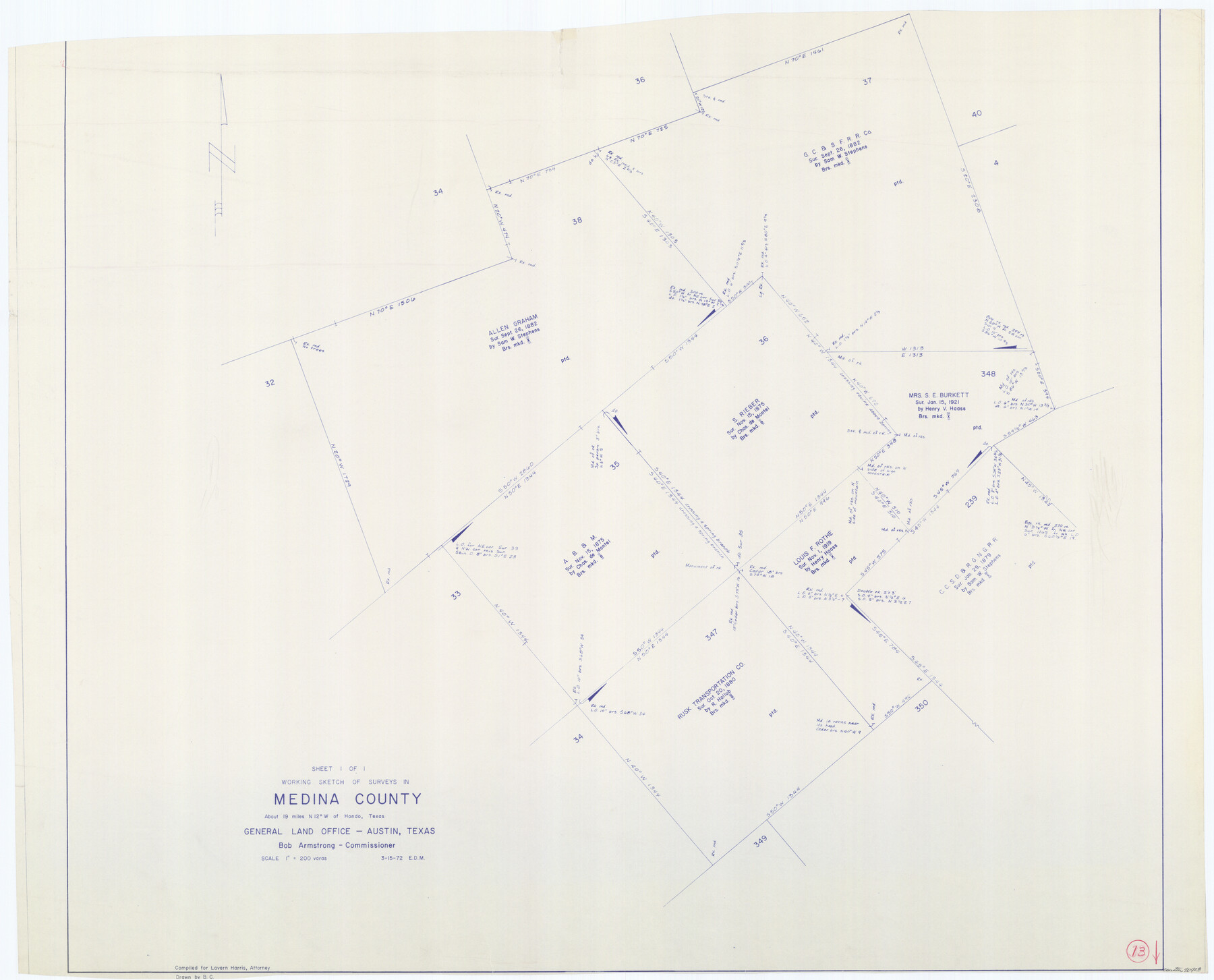 70928, Medina County Working Sketch 13, General Map Collection