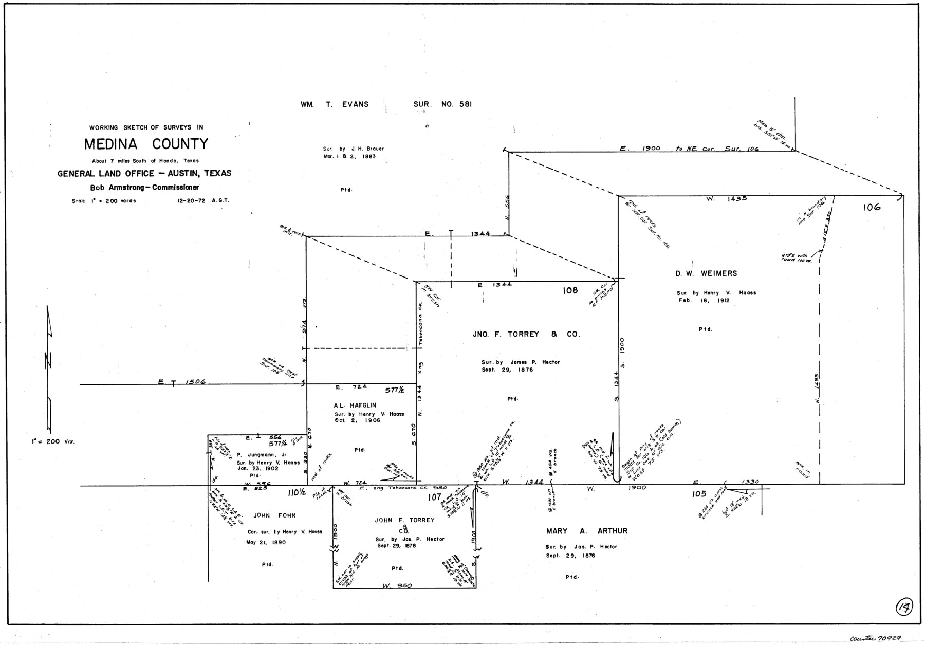 70929, Medina County Working Sketch 14, General Map Collection