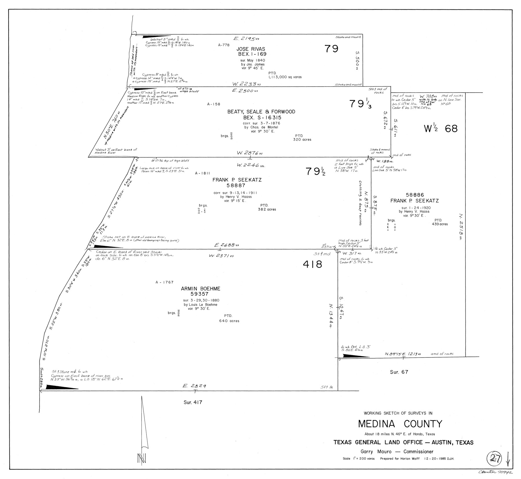 70942, Medina County Working Sketch 27, General Map Collection