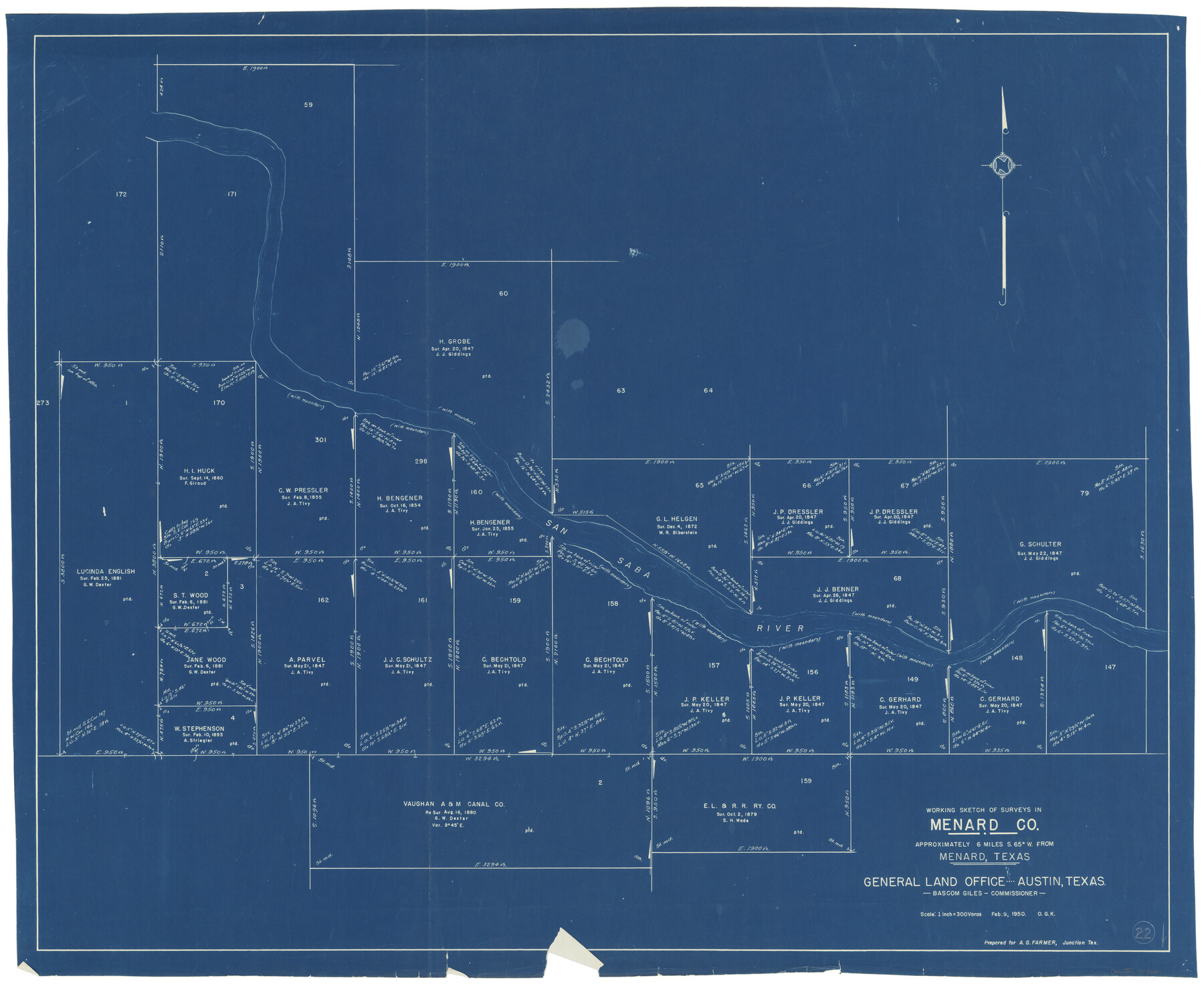 70969, Menard County Working Sketch 22, General Map Collection
