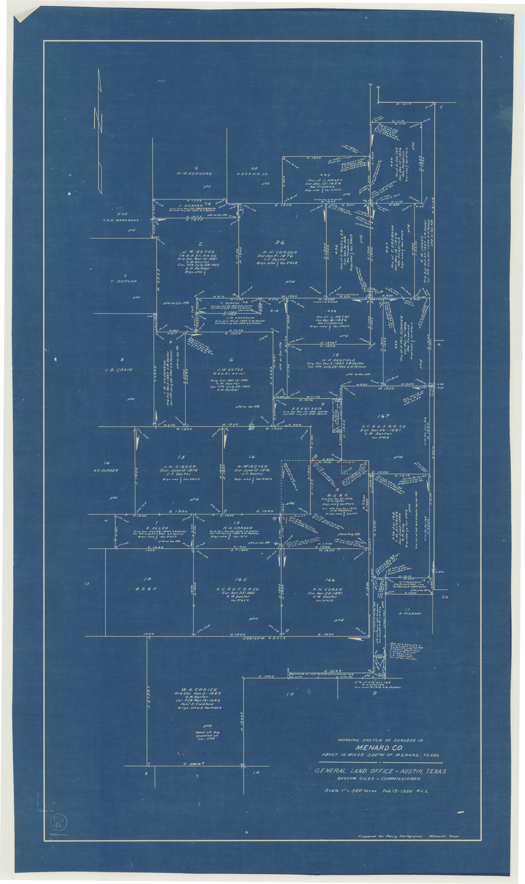 70971, Menard County Working Sketch 24, General Map Collection