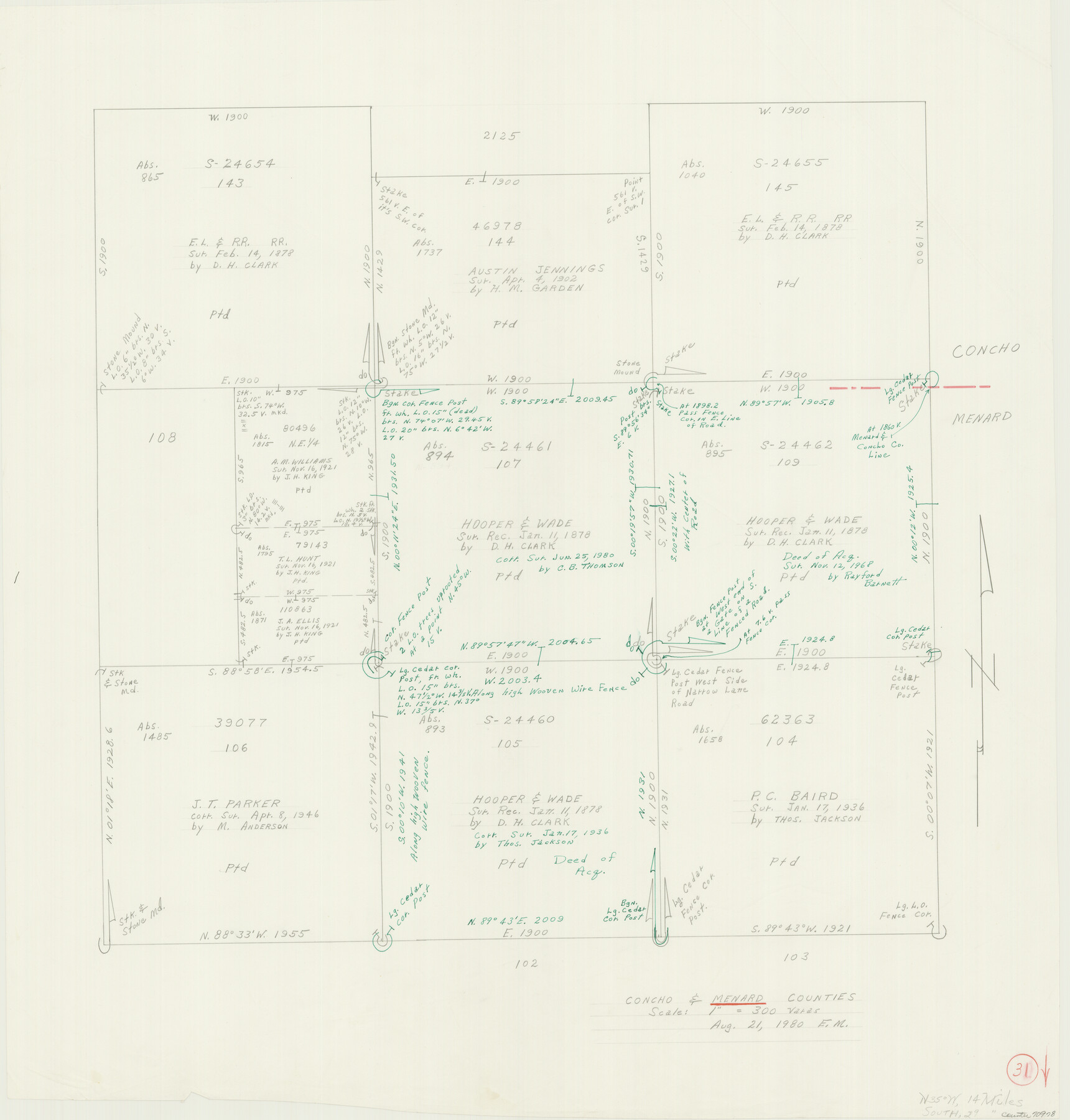 70978, Menard County Working Sketch 31, General Map Collection