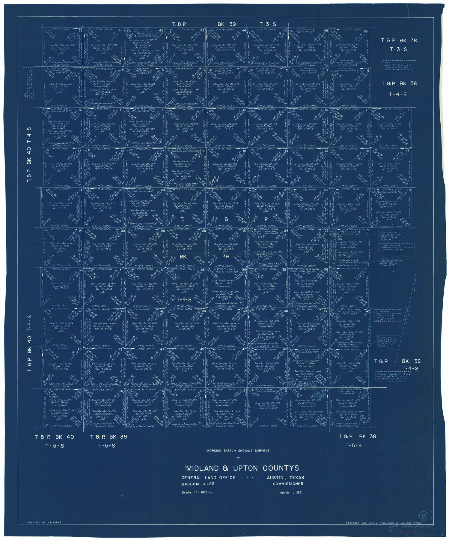 70989, Midland County Working Sketch 9, General Map Collection