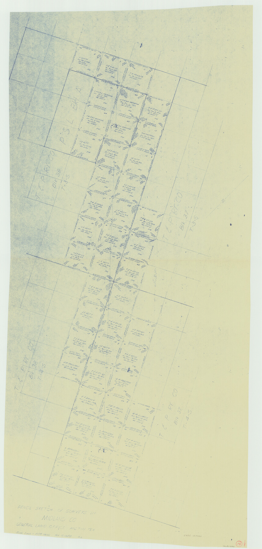 70994, Midland County Working Sketch 14, General Map Collection