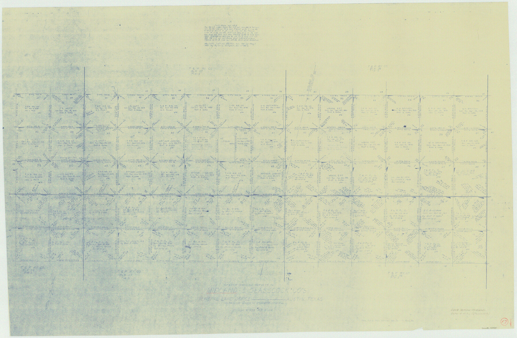 70997, Midland County Working Sketch 17, General Map Collection