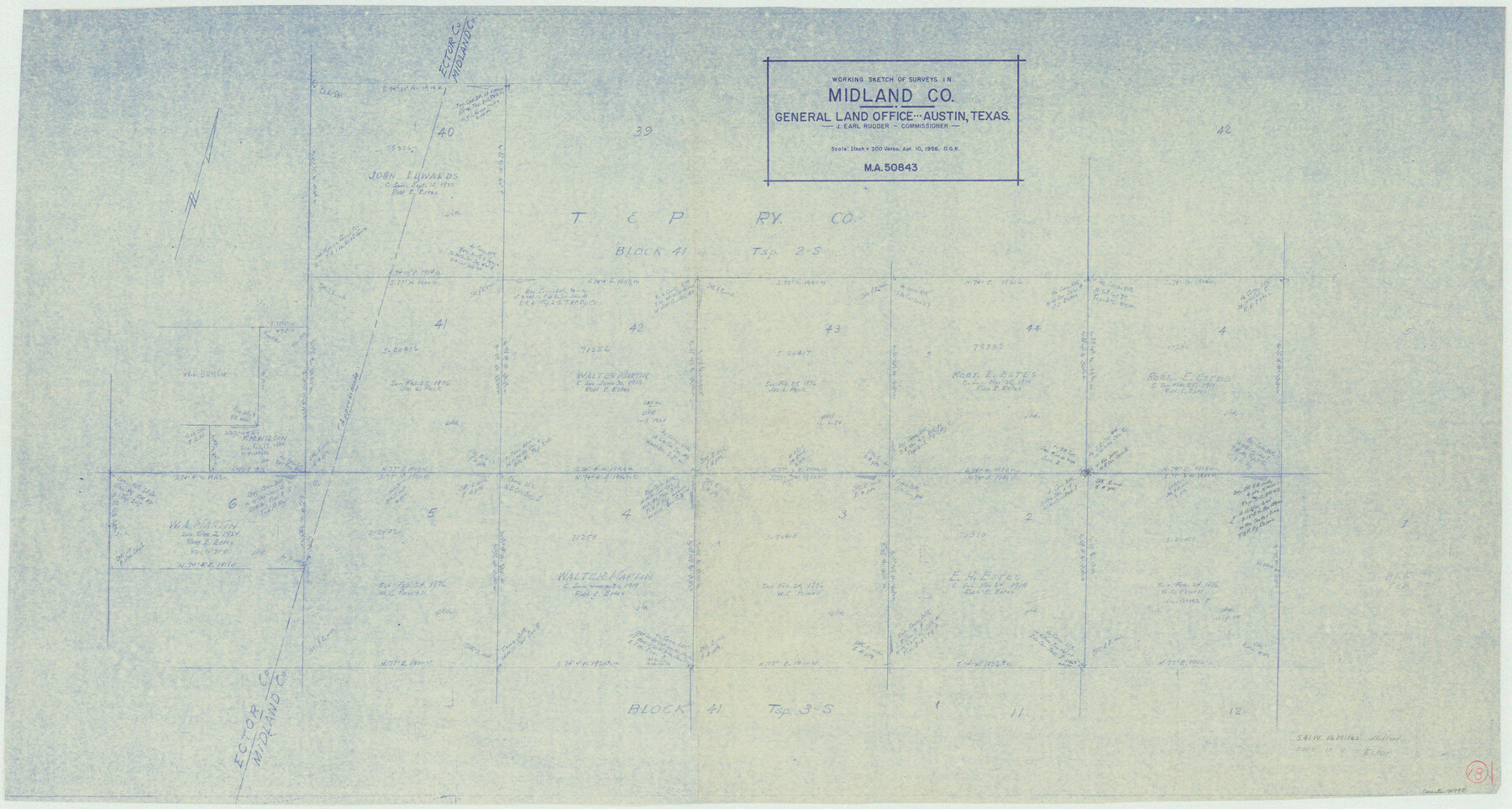 70998, Midland County Working Sketch 18, General Map Collection