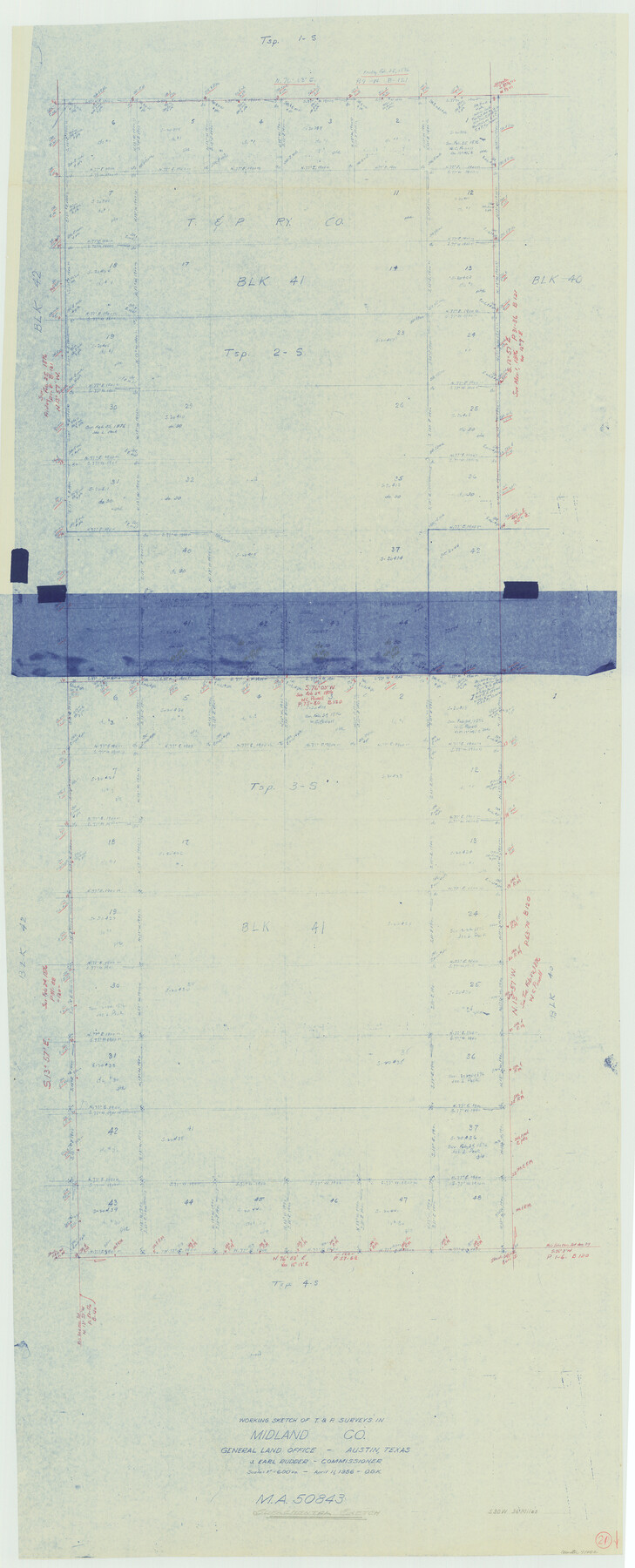 71002, Midland County Working Sketch 21, General Map Collection