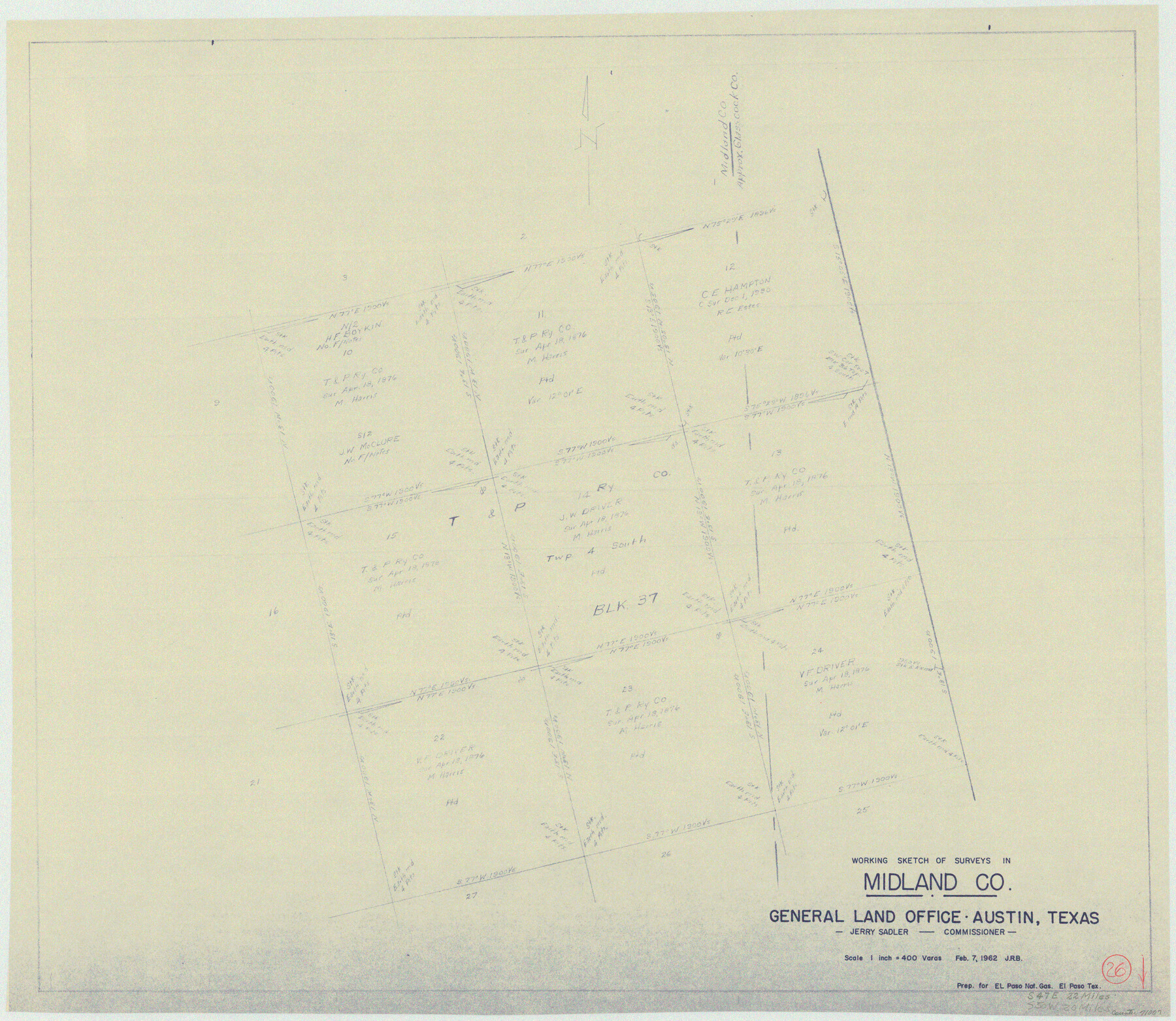 71007, Midland County Working Sketch 26, General Map Collection
