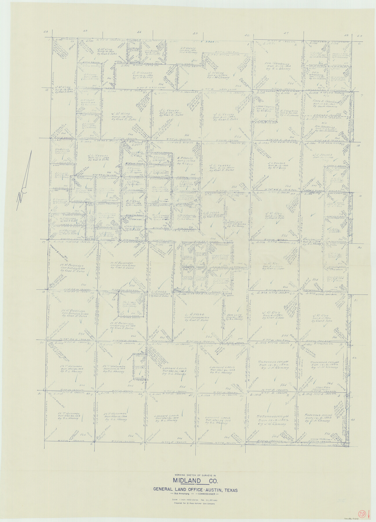 71010, Midland County Working Sketch 29, General Map Collection
