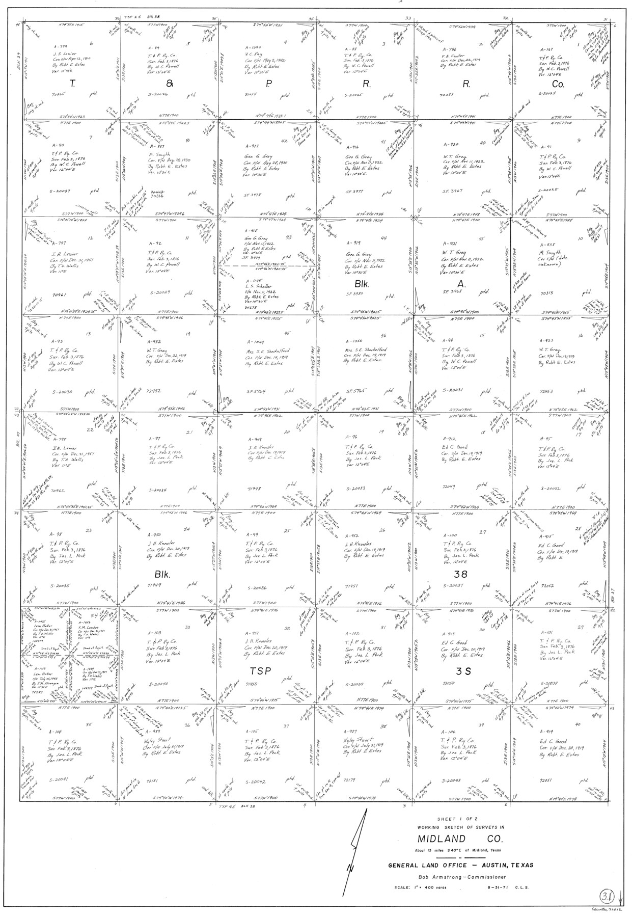 71012, Midland County Working Sketch 31, General Map Collection