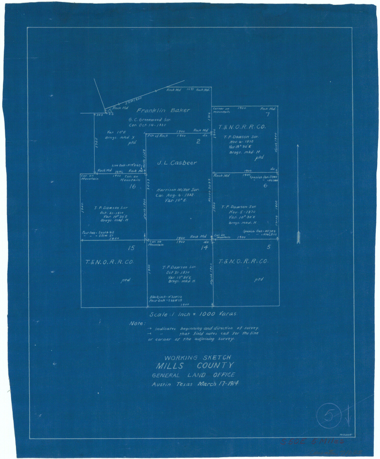 71035, Mills County Working Sketch 5, General Map Collection