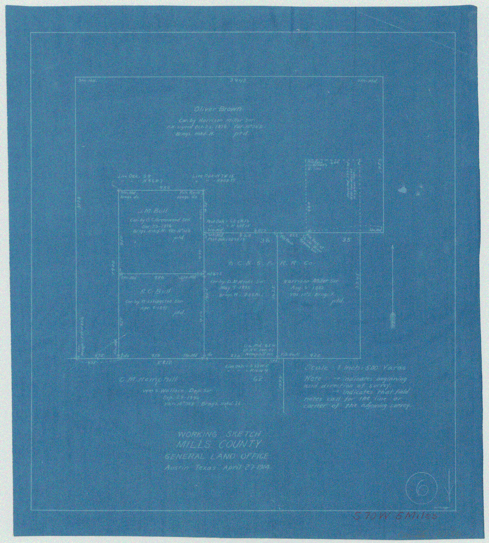 71036, Mills County Working Sketch 6, General Map Collection