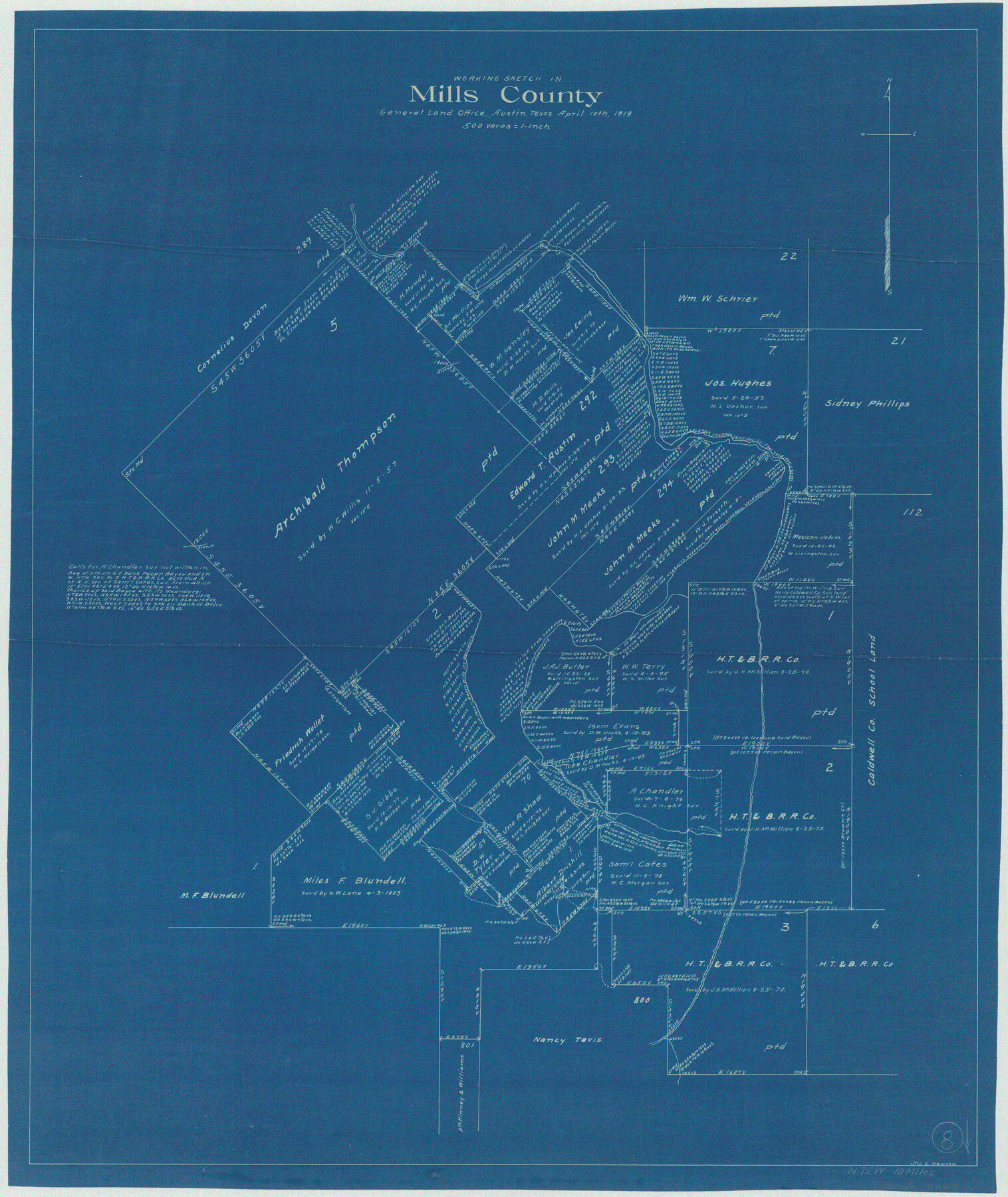 71038, Mills County Working Sketch 8, General Map Collection