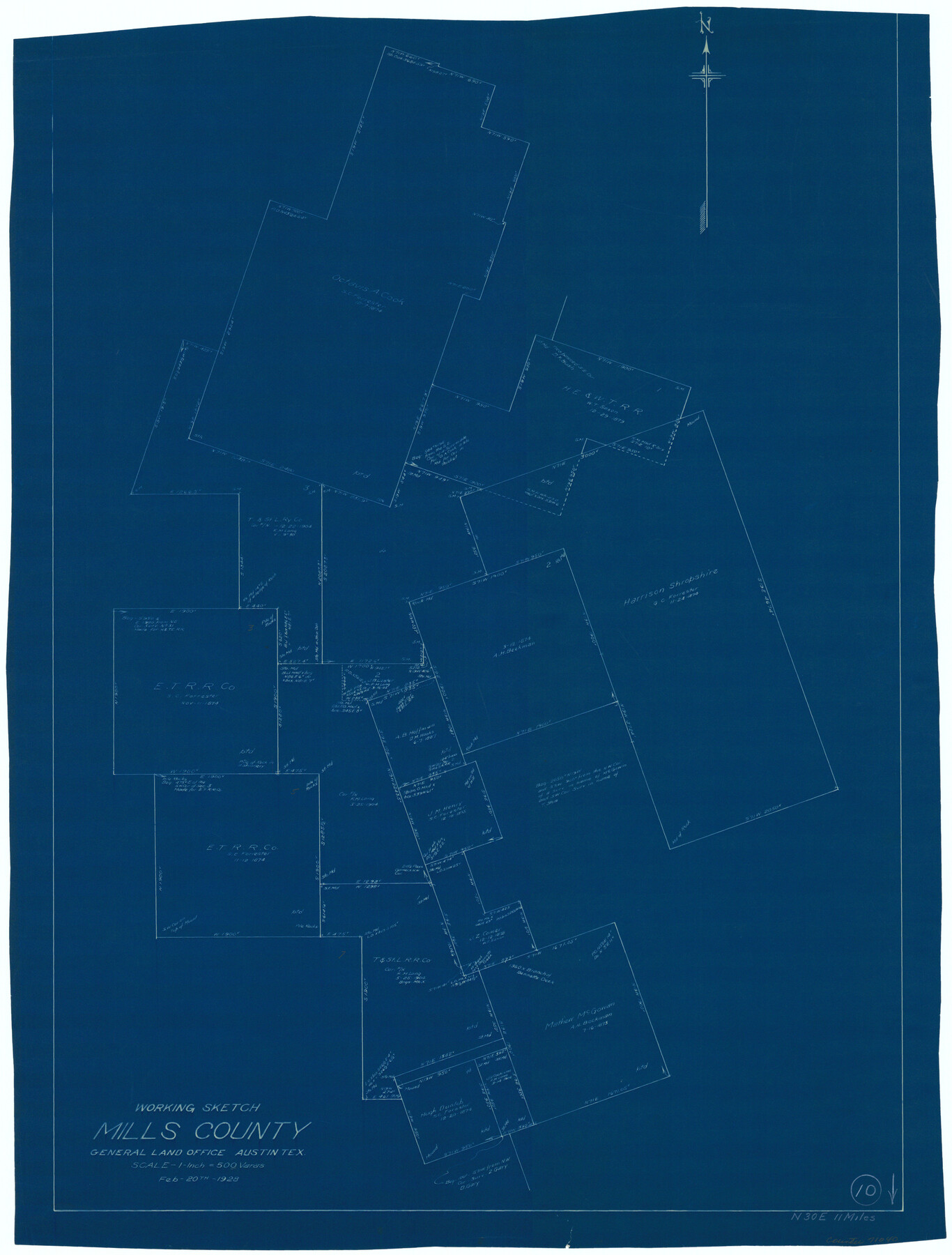 71040, Mills County Working Sketch 10, General Map Collection