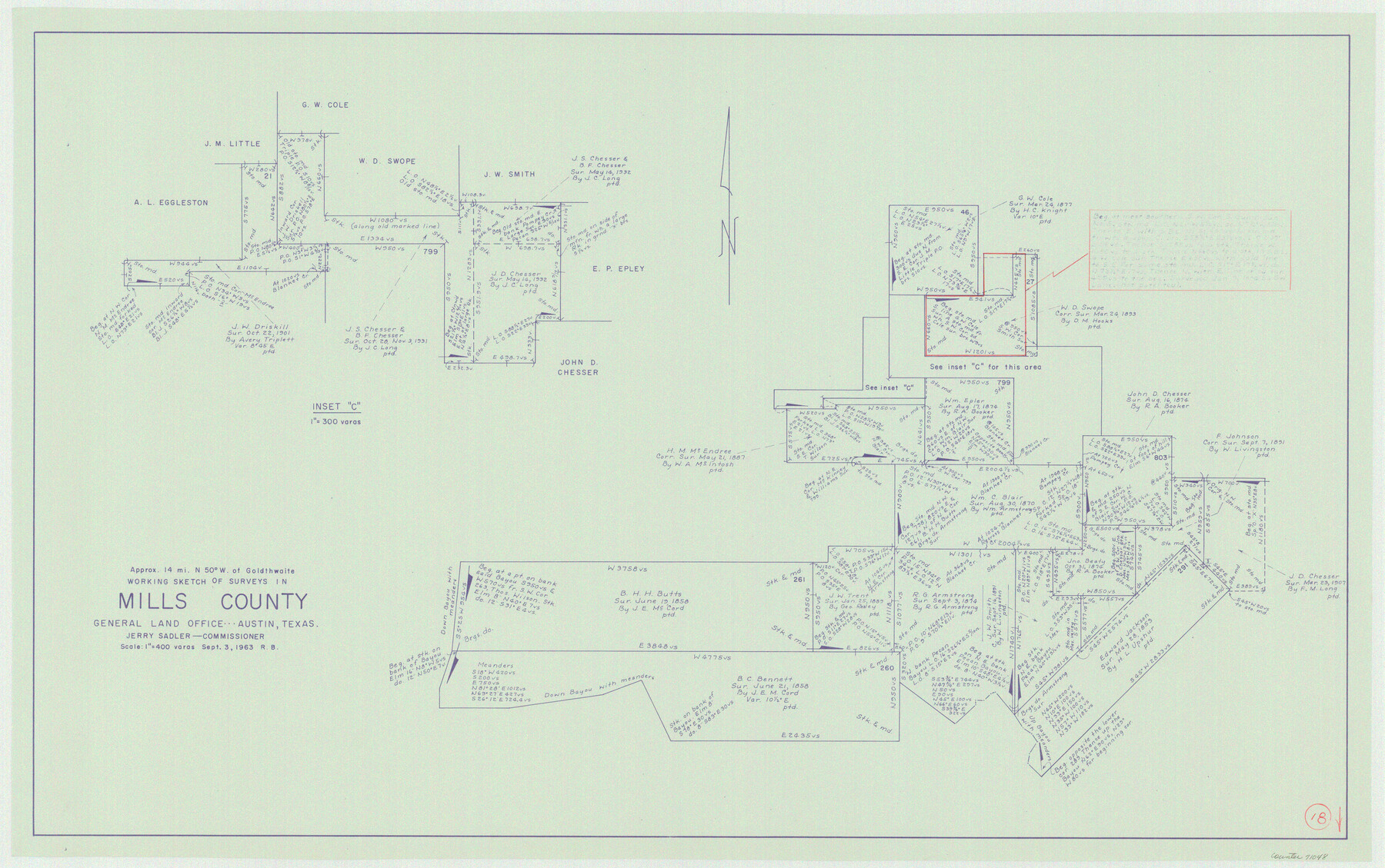 71048, Mills County Working Sketch 18, General Map Collection