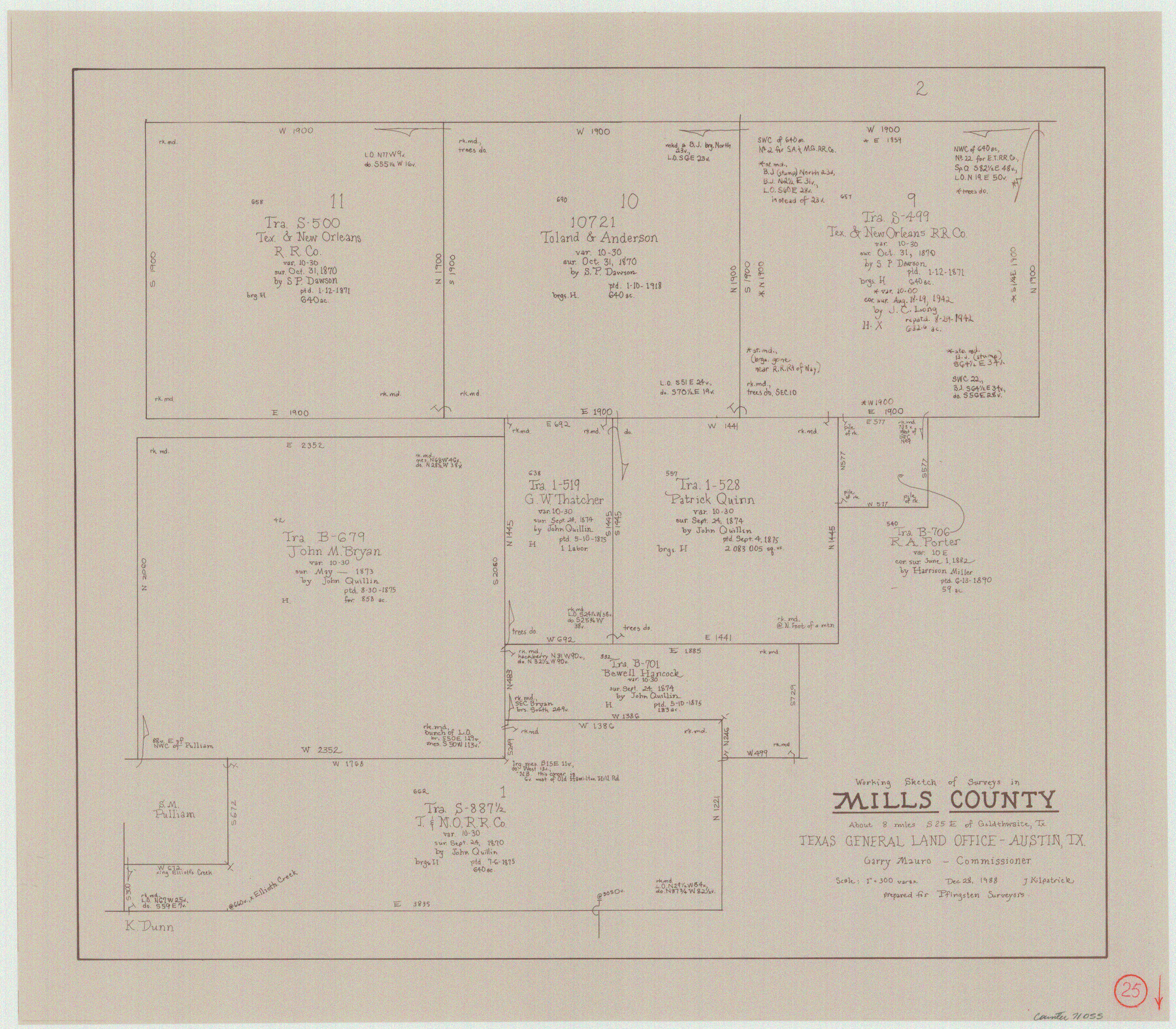 71055, Mills County Working Sketch 25, General Map Collection