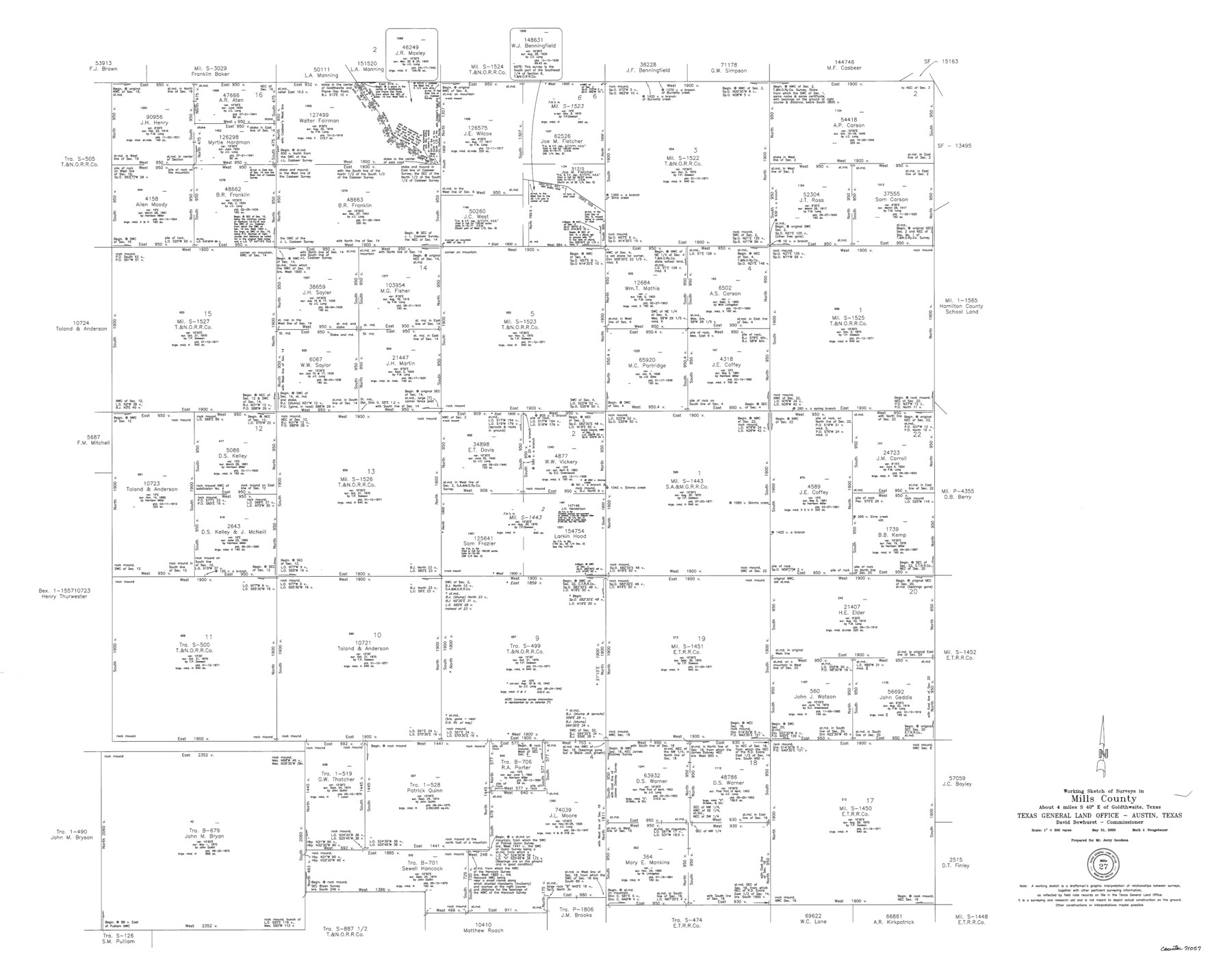 71057, Mills County Working Sketch 27, General Map Collection