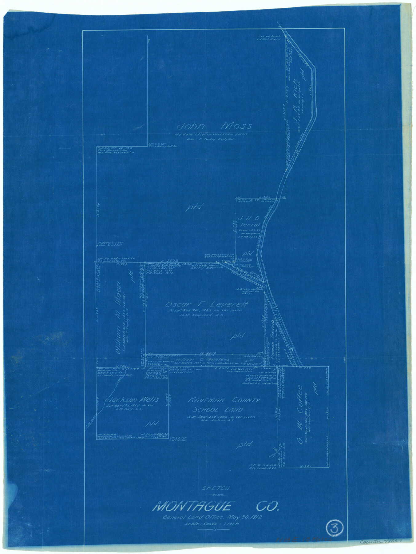 71069, Montague County Working Sketch 3, General Map Collection