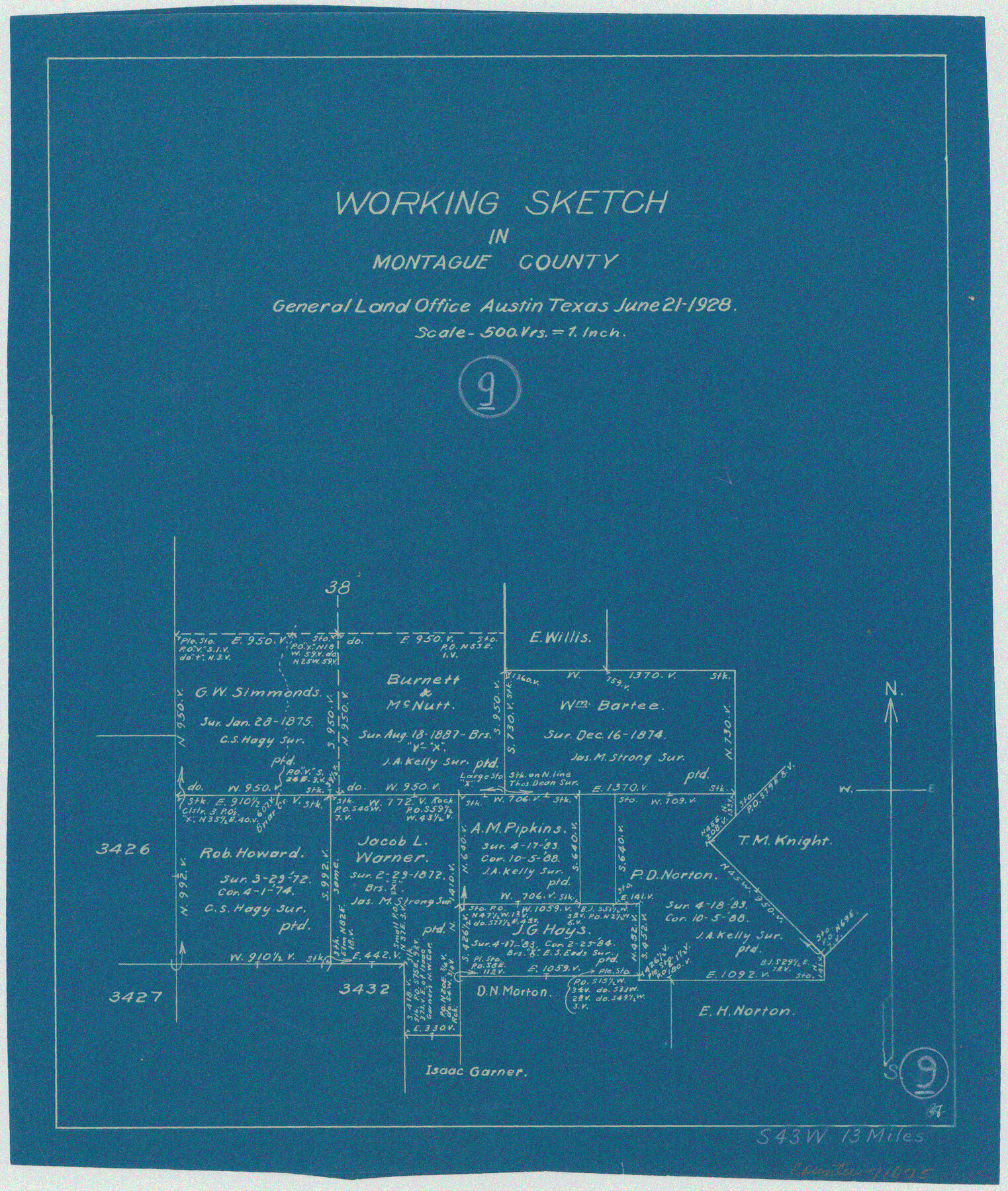 71075, Montague County Working Sketch 9, General Map Collection