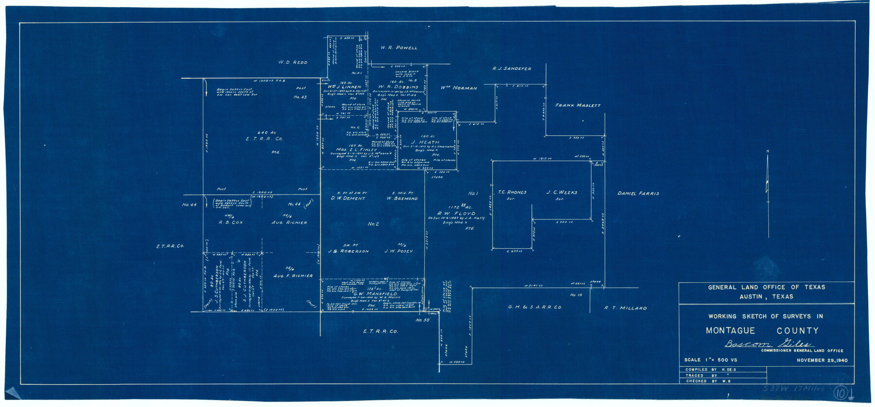 71076, Montague County Working Sketch 10, General Map Collection