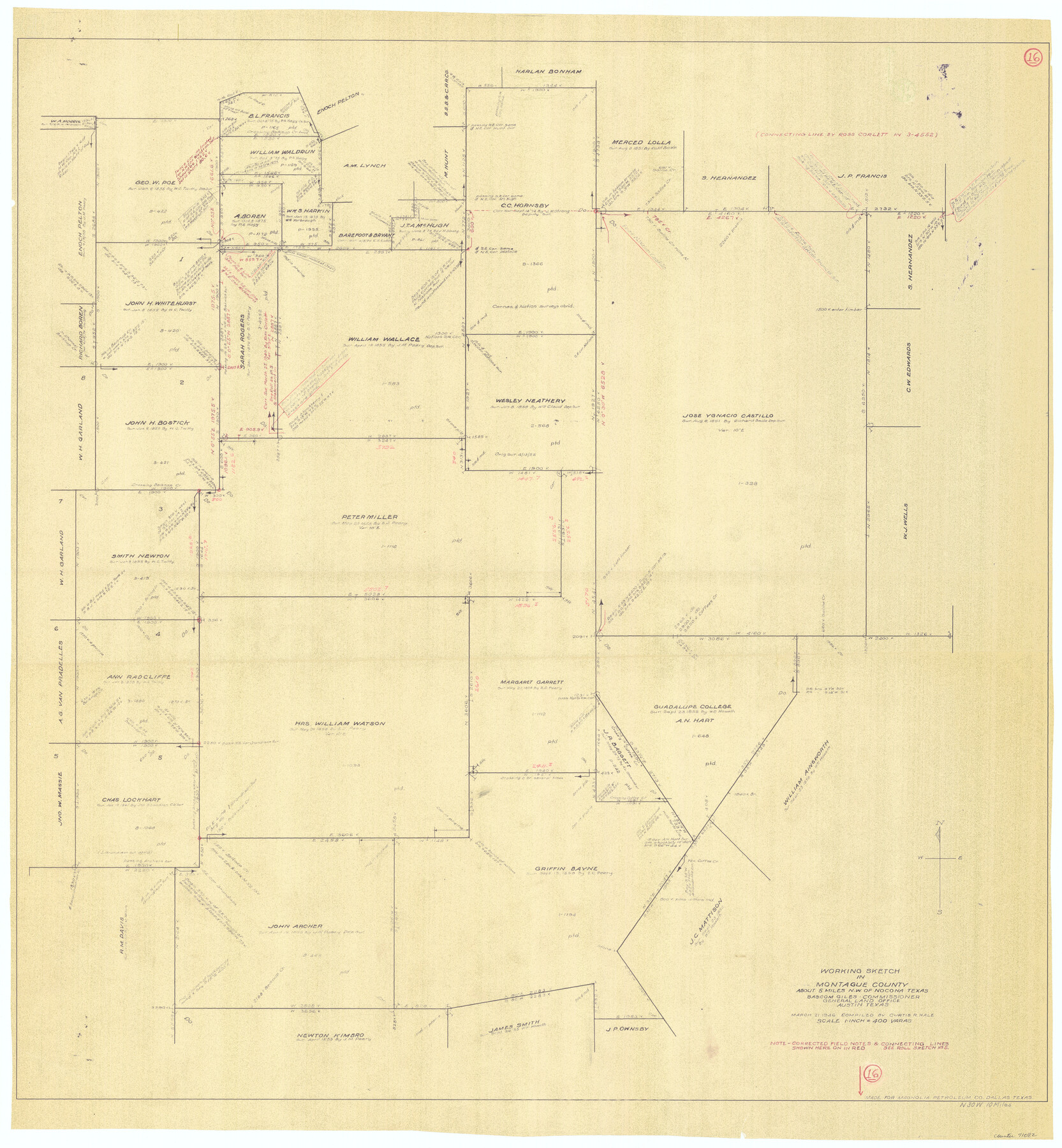 71082, Montague County Working Sketch 16, General Map Collection