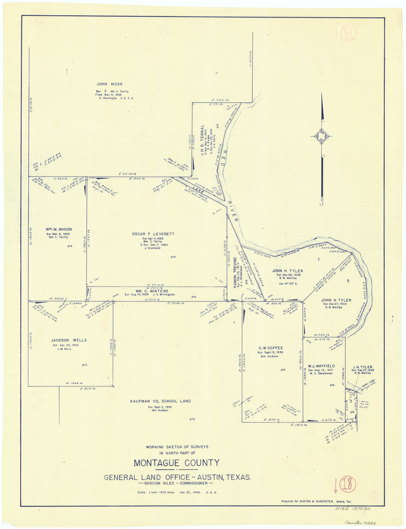 71084, Montague County Working Sketch 18, General Map Collection