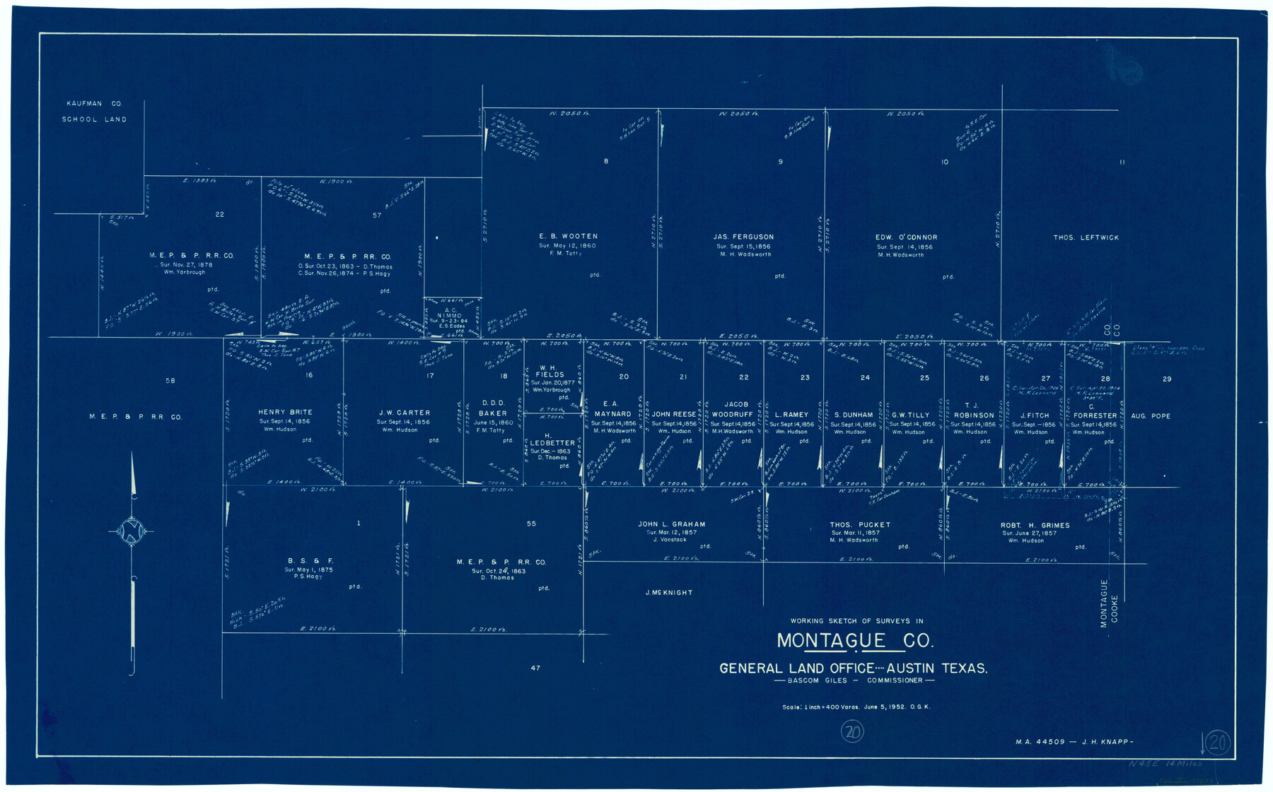 71086, Montague County Working Sketch 20, General Map Collection